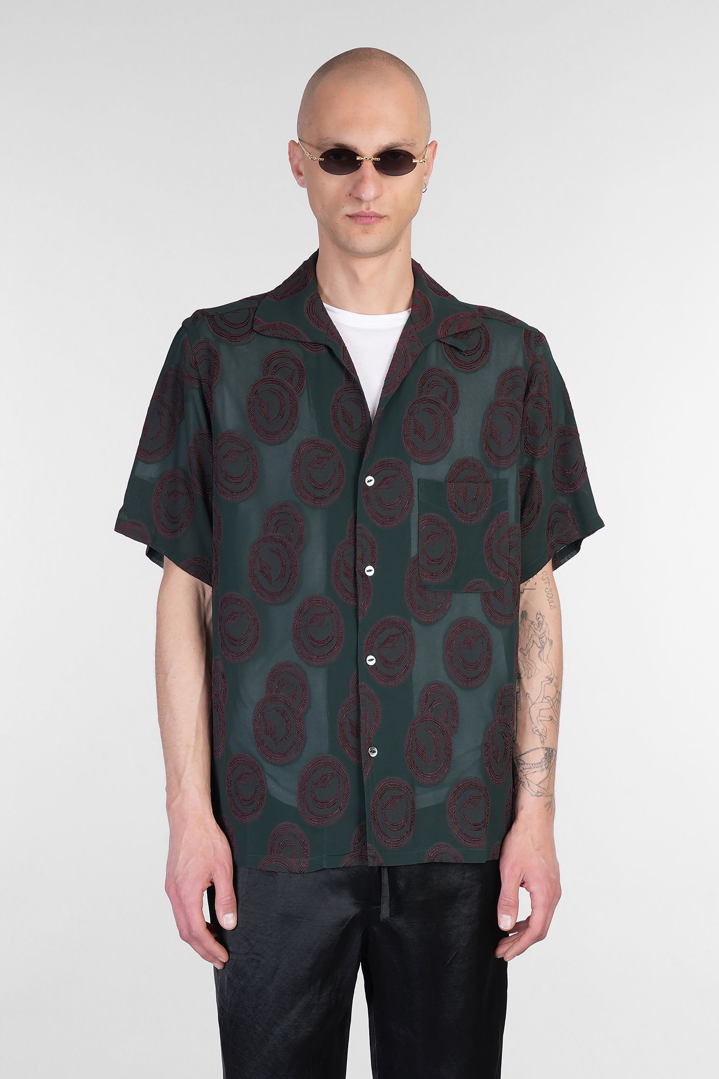 Needles Shirt In Green Rayon