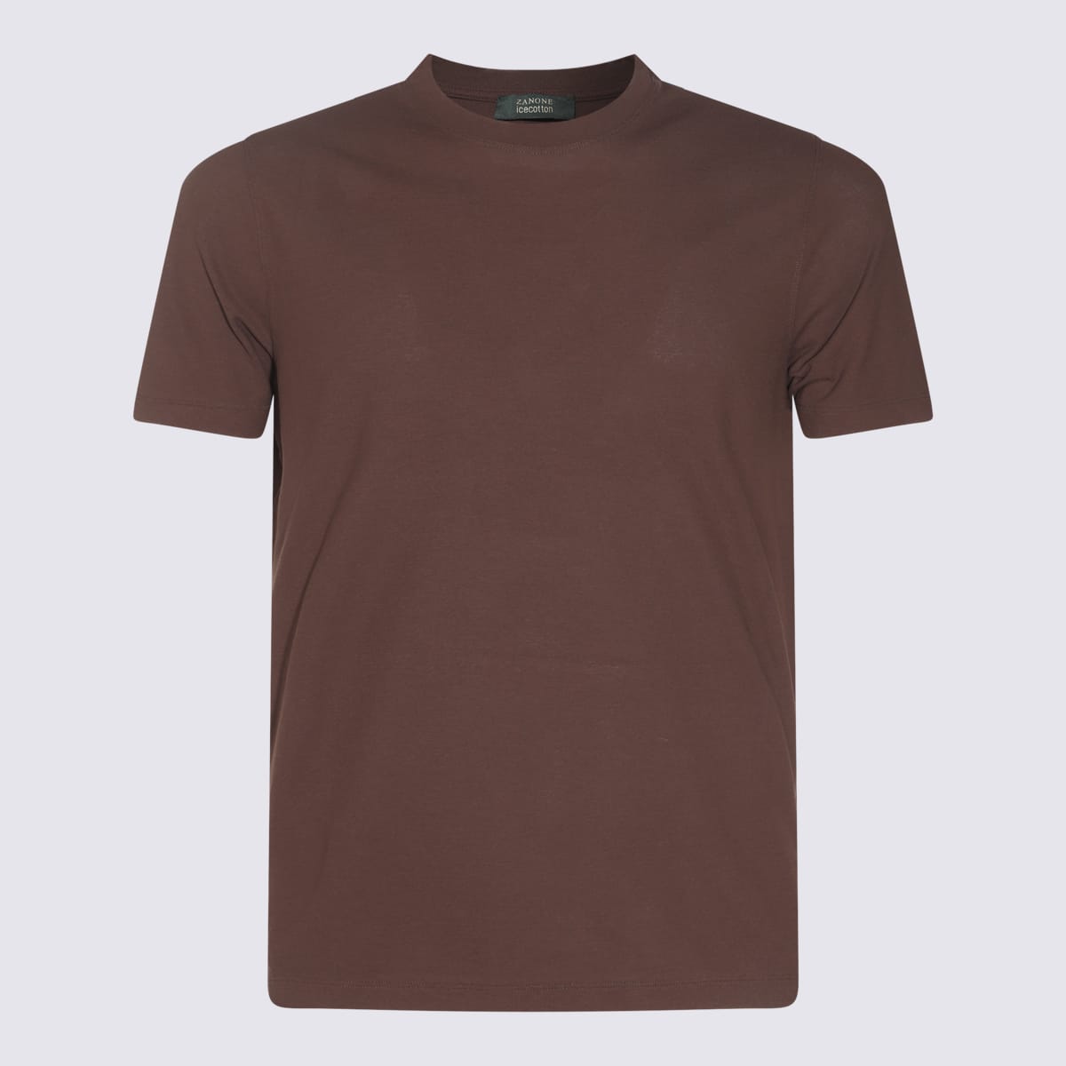 Zanone Brown Cotton T-shirt