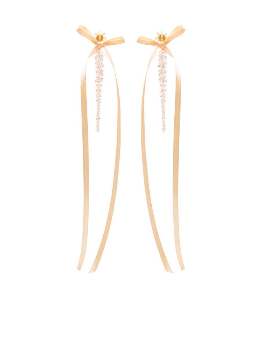 Simone Rocha Bow Ribbon Drip Earrings Accessories