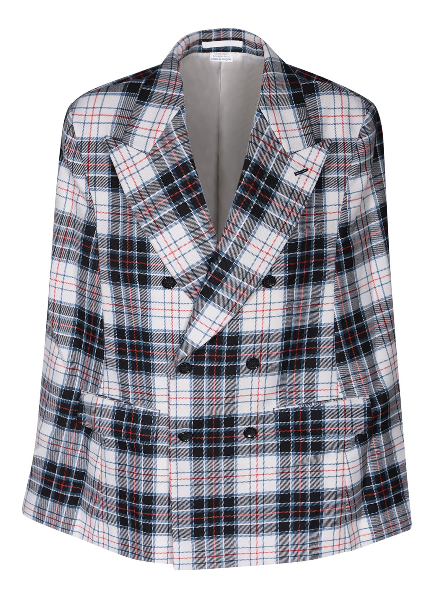Comme Des Garçons Homme Plus Check Pattern Multicolor Cape
