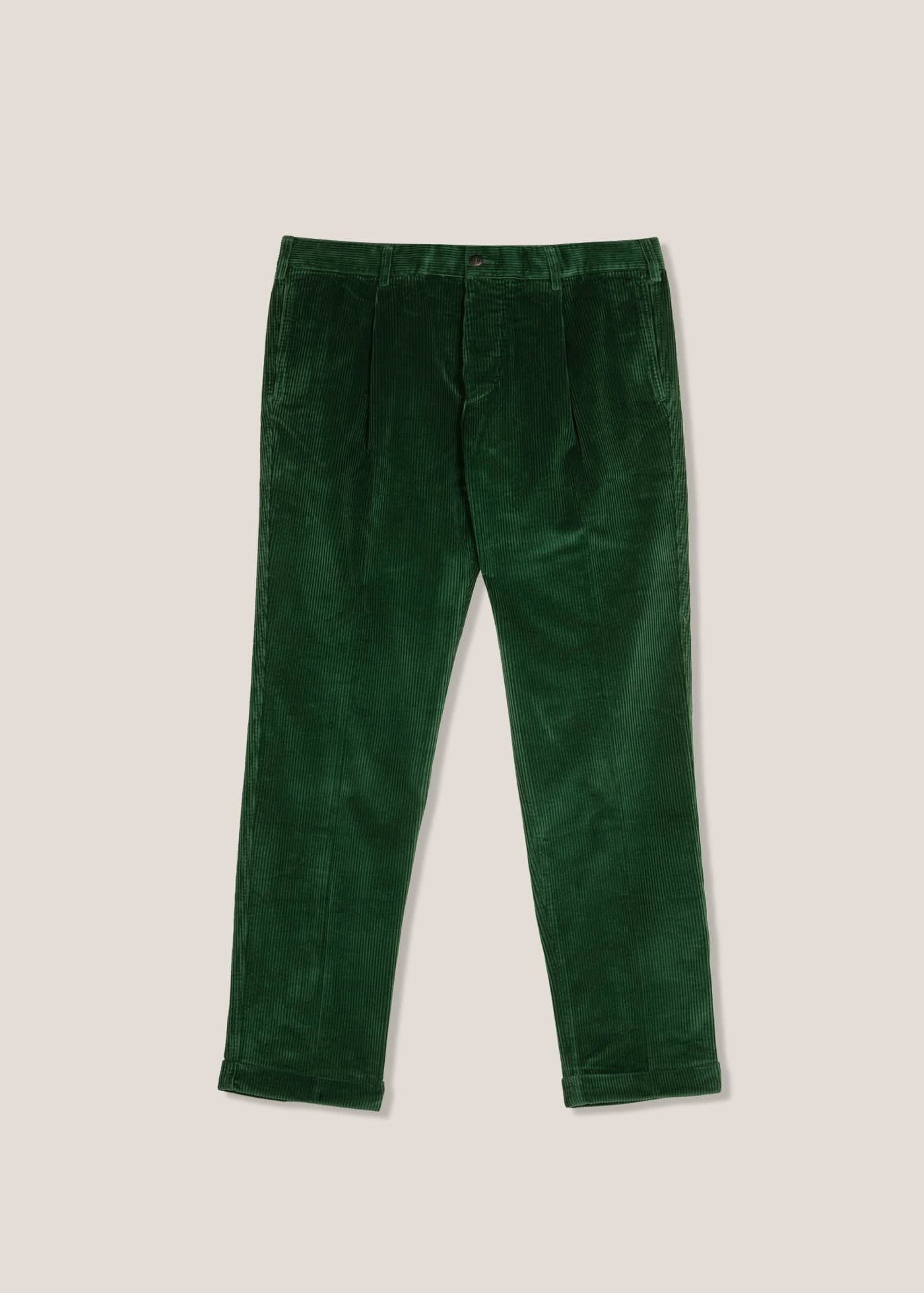 doppiaa Aantioco Single Pleatd Cotton Corduroy Trousers