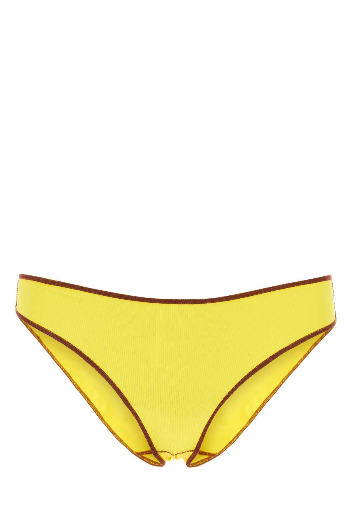 Baserange Fluo Yellow Stretch Cotton Brief