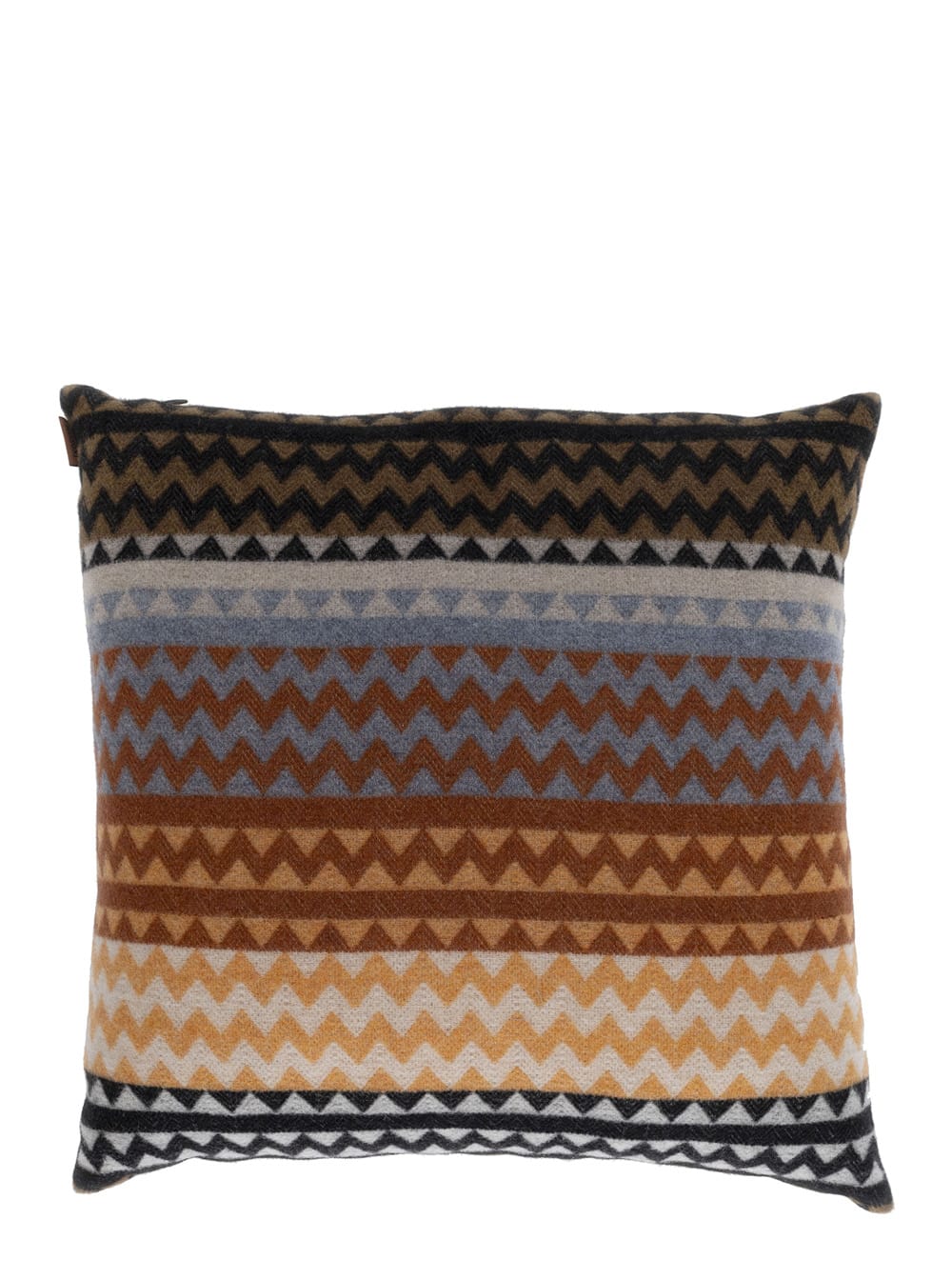 Missoni humbert Multicolor Cushion With Zig Zag Motif In Wool Blend