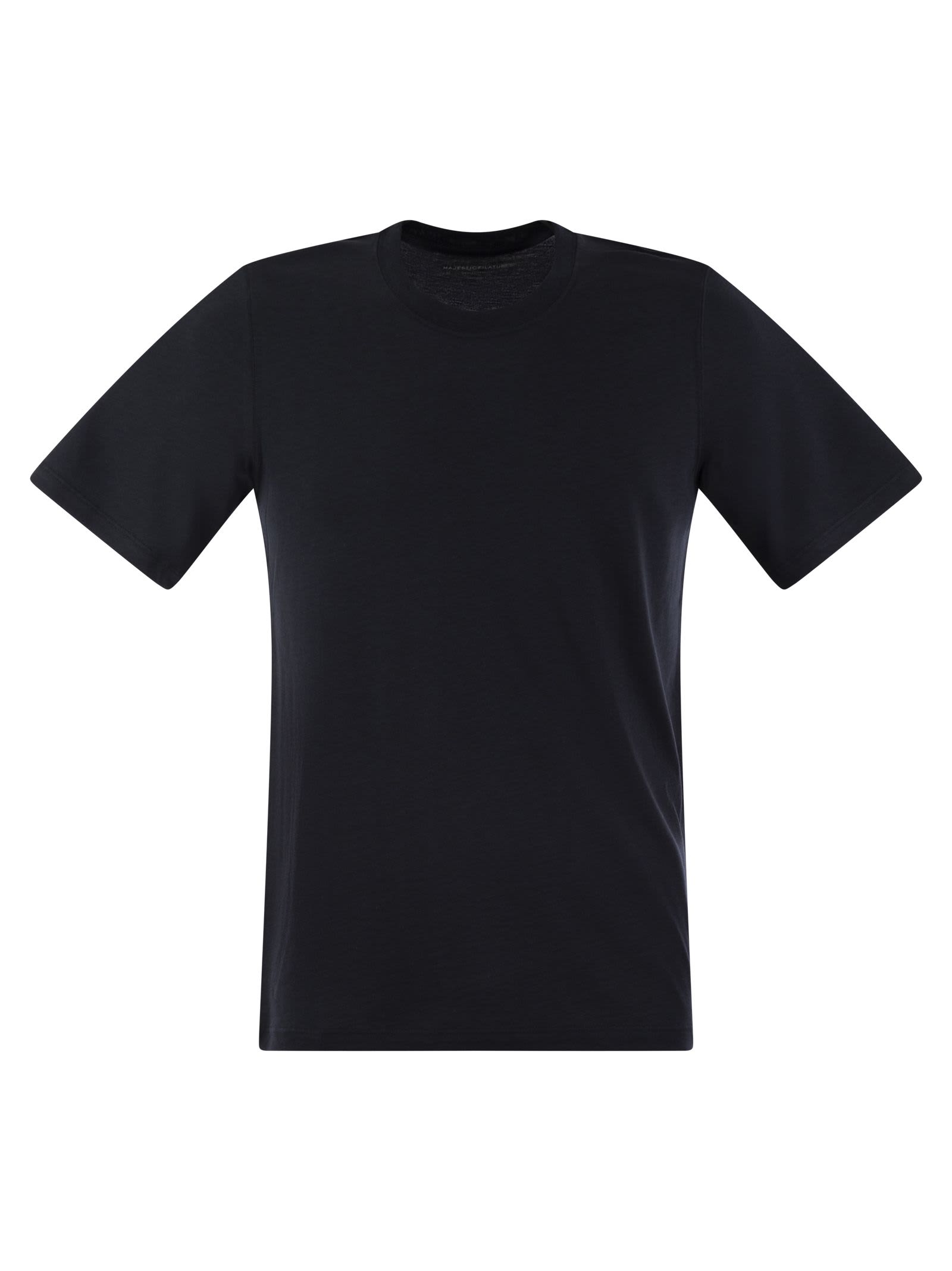 Majestic Filatures Short-sleeved T-shirt In Lyocell And Cotton
