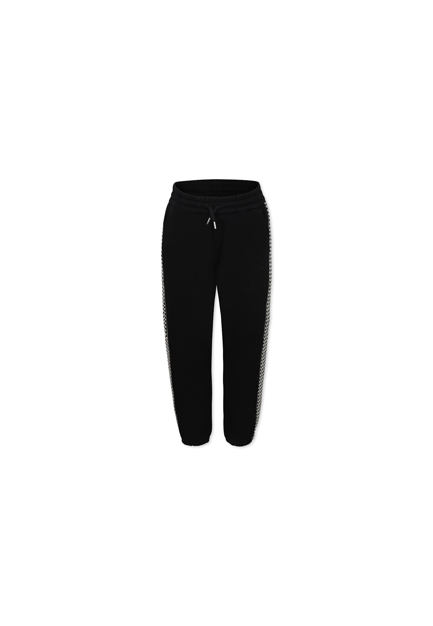 Lanvin Black Trousers For Boy With Logo