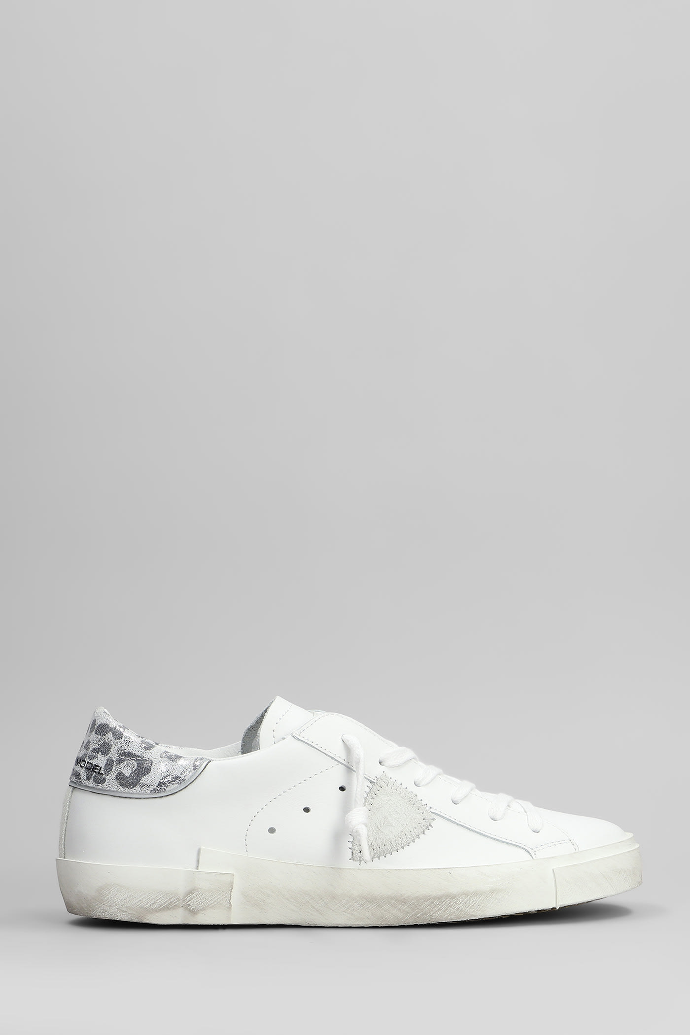 Philippe Model Prsx Low Sneakers In White Leather