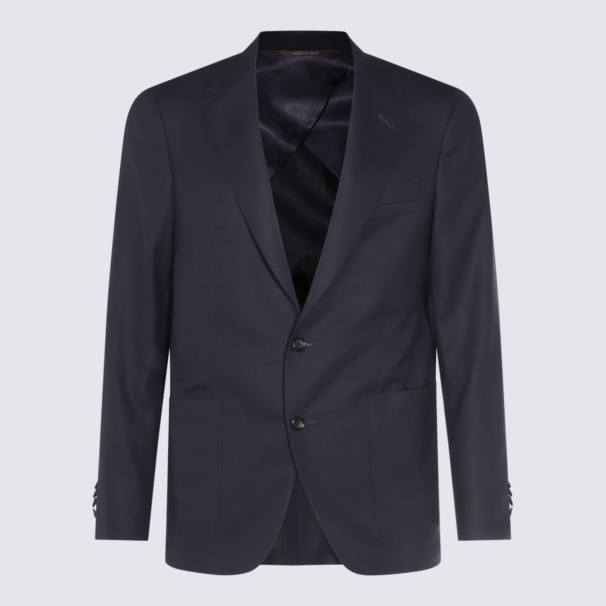 Canali Navy Blue Wool Blazer