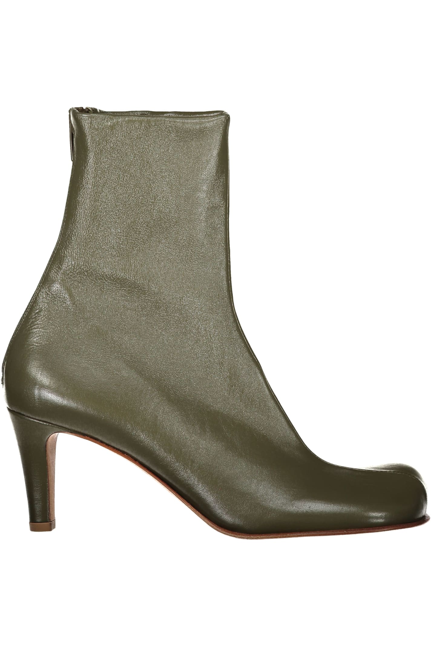 Bottega Veneta Bloc Leather Ankle Boots