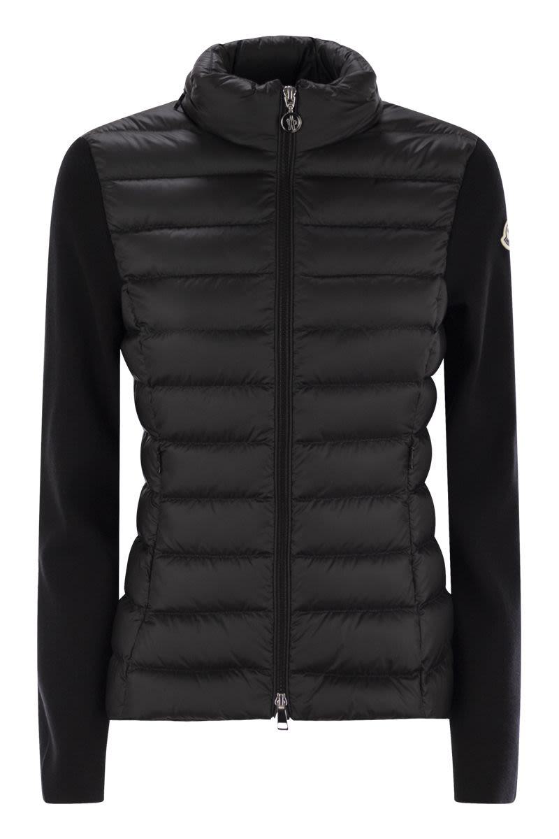 Moncler Padded Wool Cardigan With Zip