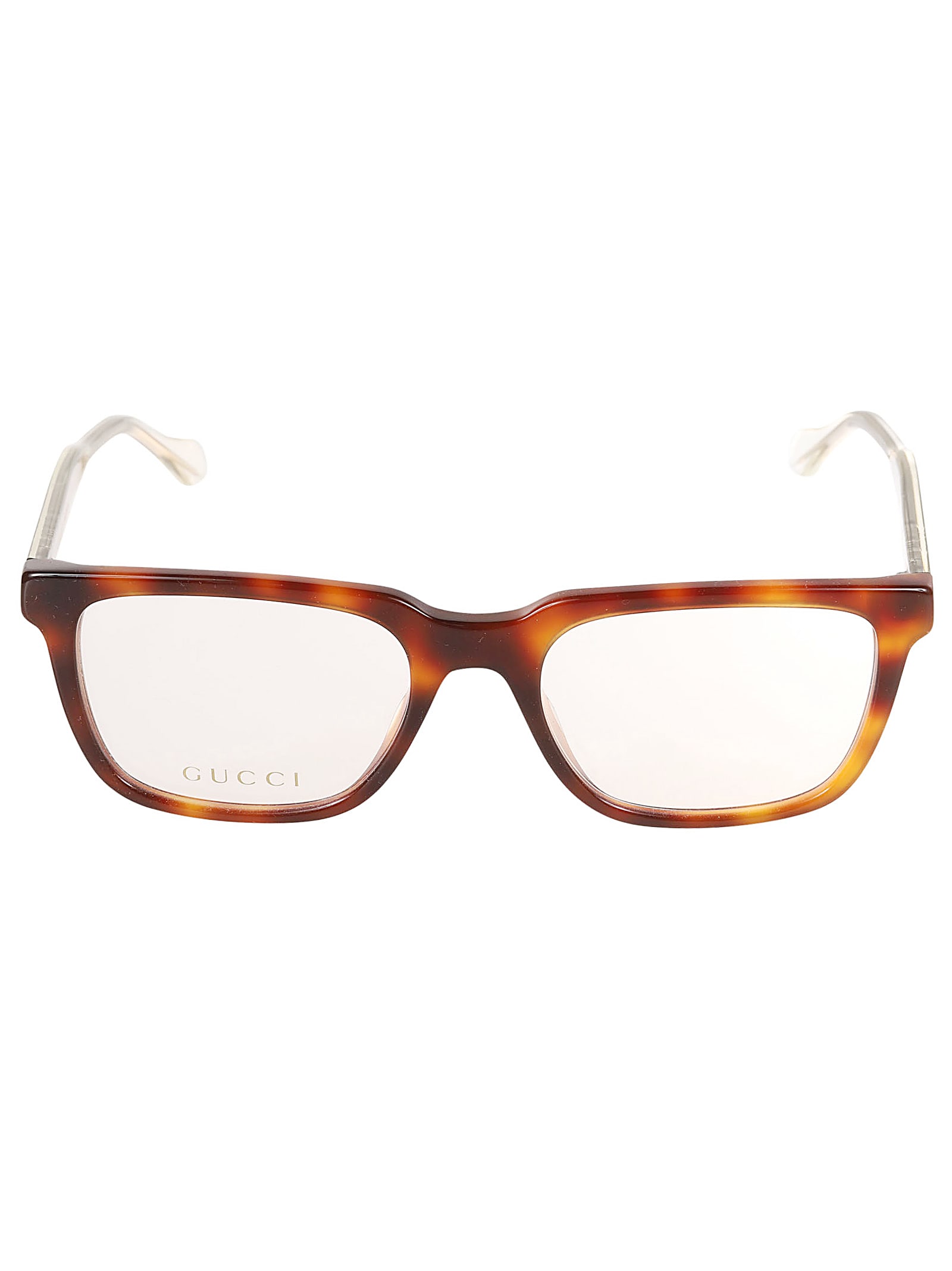 Gucci Eyewear Rectangular Frame Flame Effect Glasses