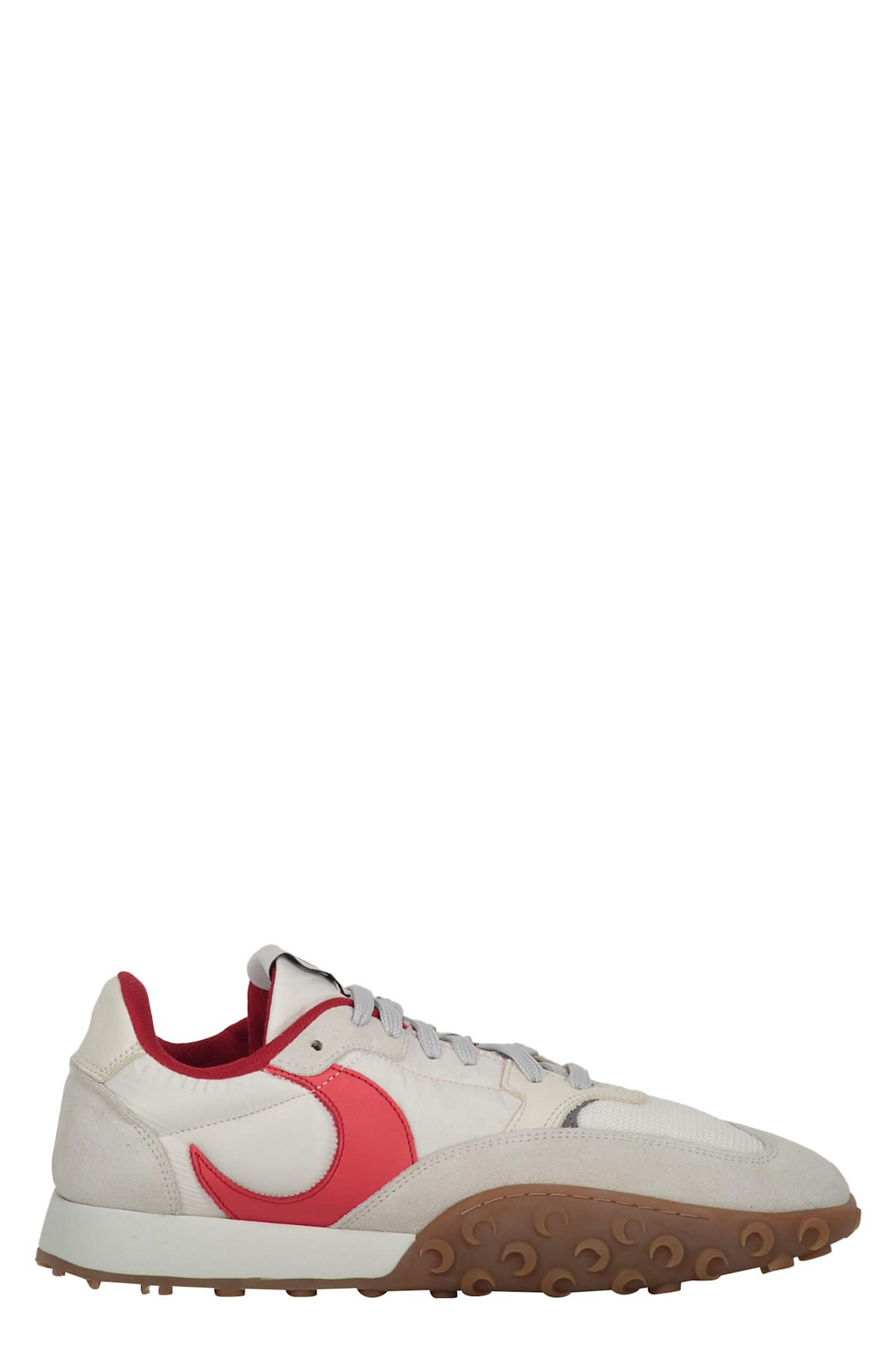 Marine Serre Leather And Suede Inserts Sneakers