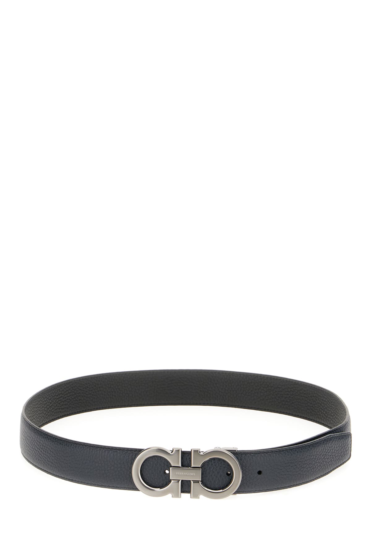 Ferragamo Black Leather Belt