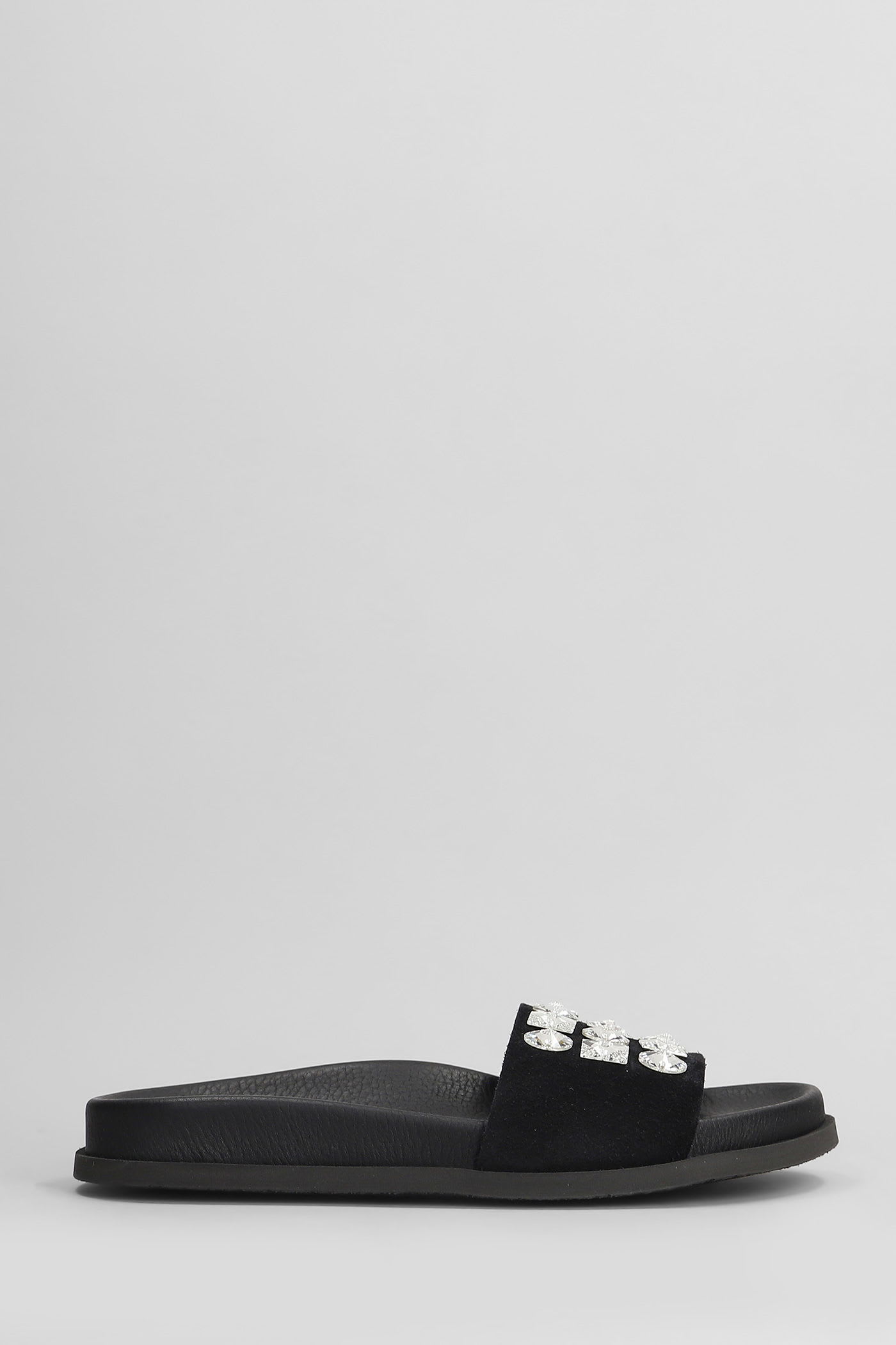 Pedro Garcia Dolomita Flats In Black Suede