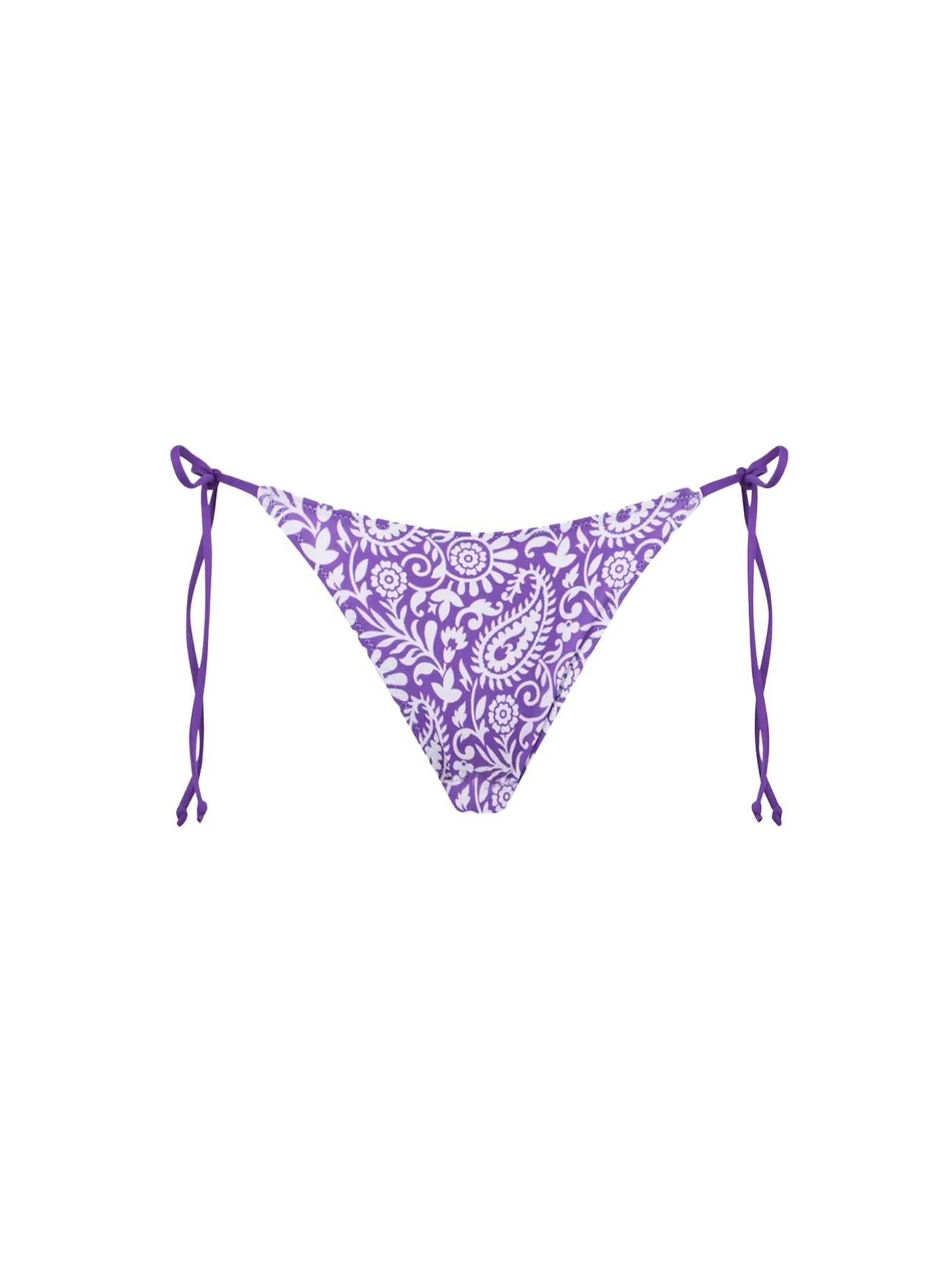 MC2 Saint Barth Woman Swim Briefs With Paisley Print And Side Laces
