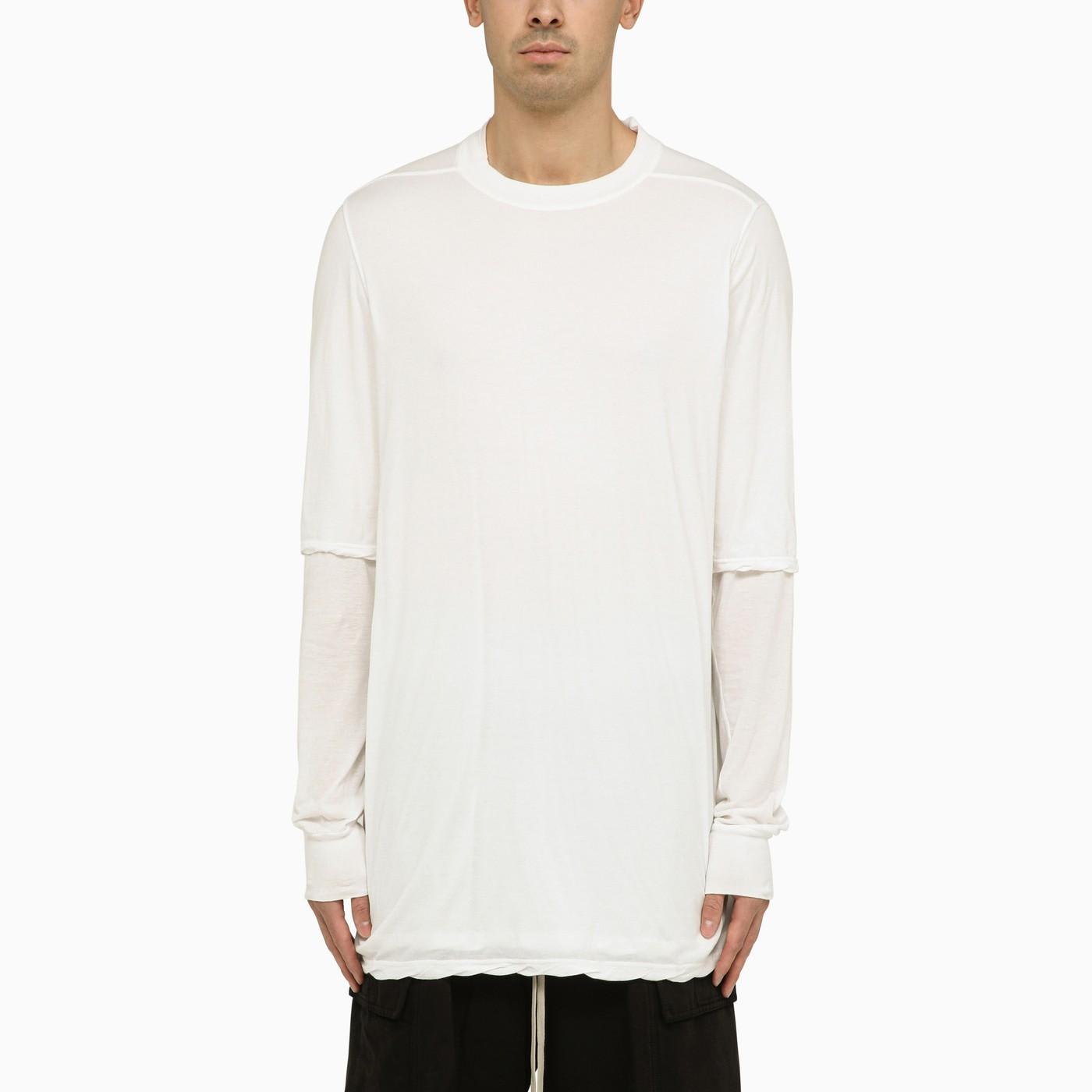 DRKSHDW Milk-white Cotton Crew-neck Jumper Sweater