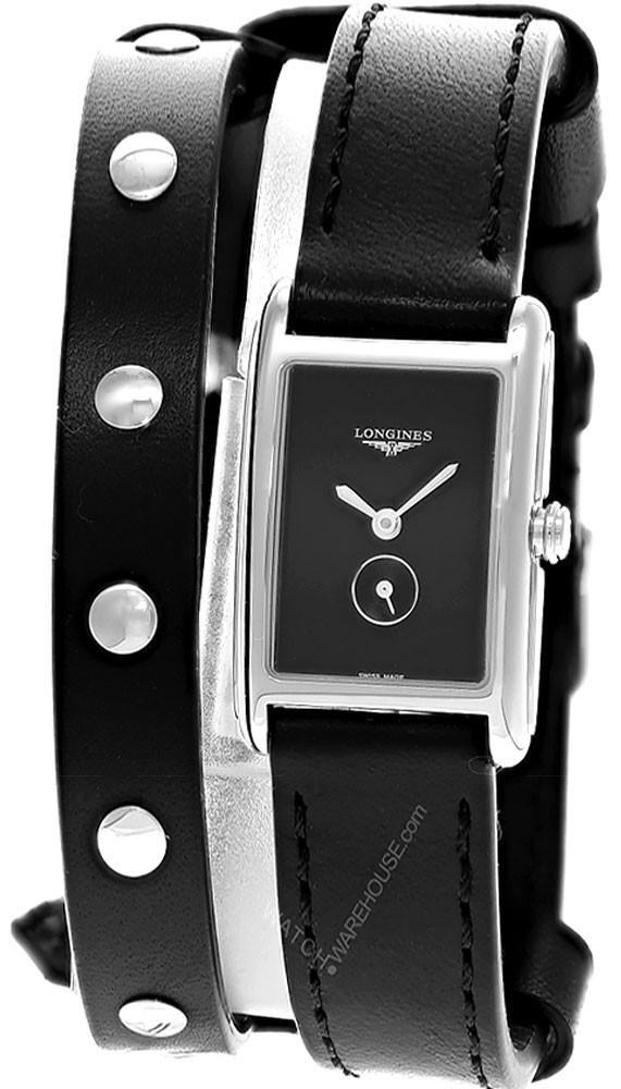 LONGINES Dolce Vita Quartz 23.3x37MM Black Dial Leather Women's Watch L5.512.4.59.2 / L55124592