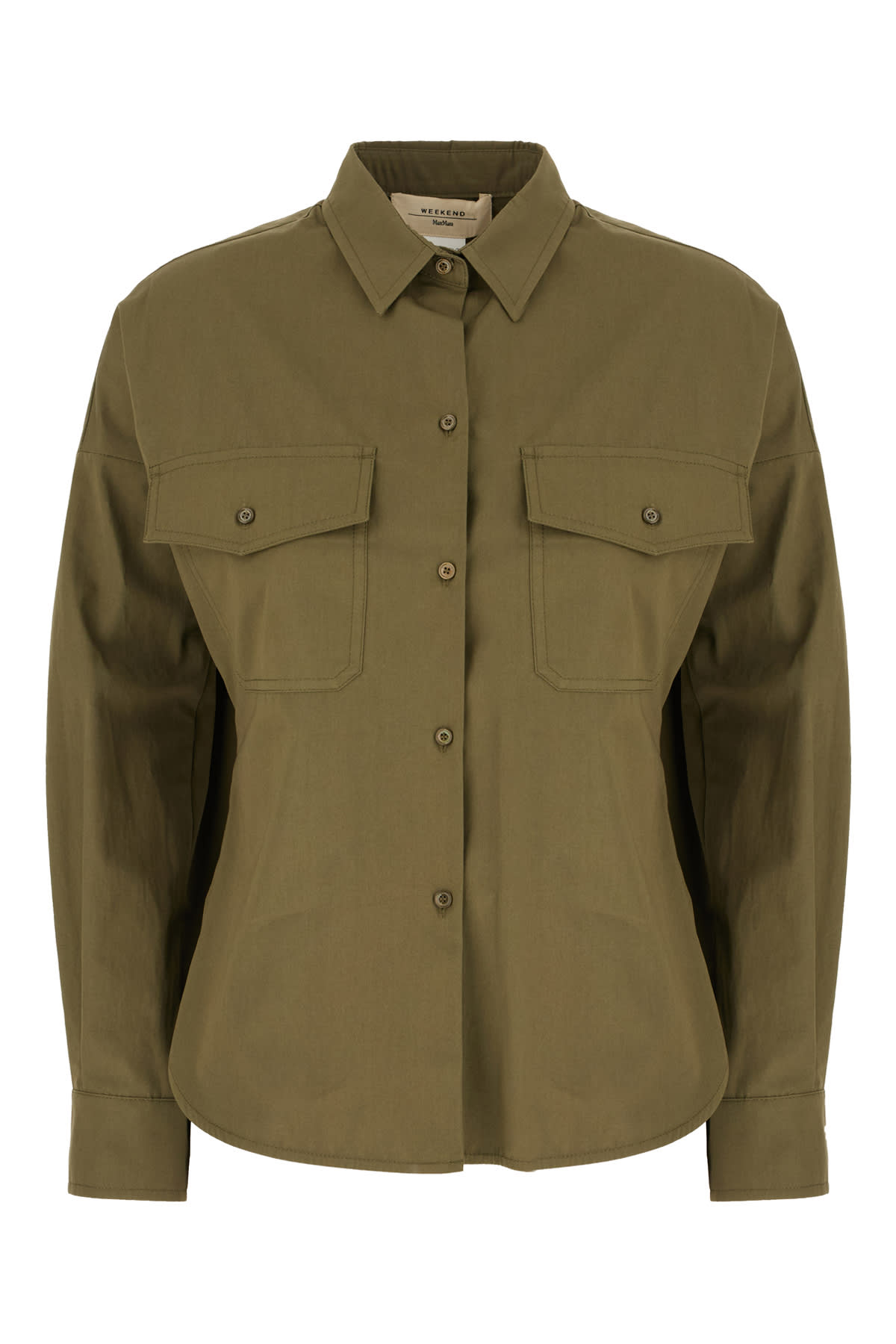 Weekend Max Mara Olive Green Poplin Shirt