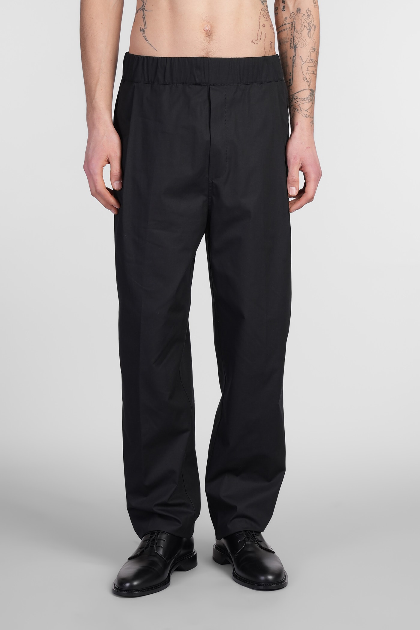 Laneus Pants In Black Cotton