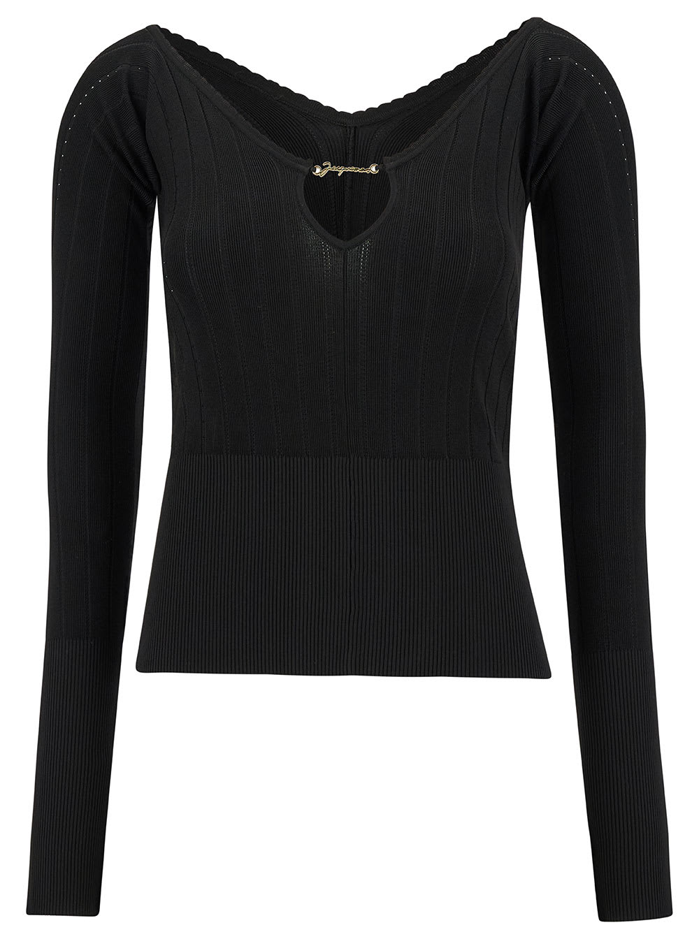 Jacquemus Long Sleeve Top With Logo Detail And Cut-out