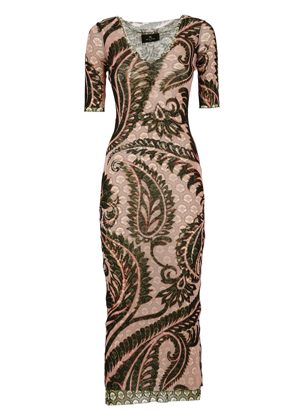 Etro Pink Printed Tulle Dress