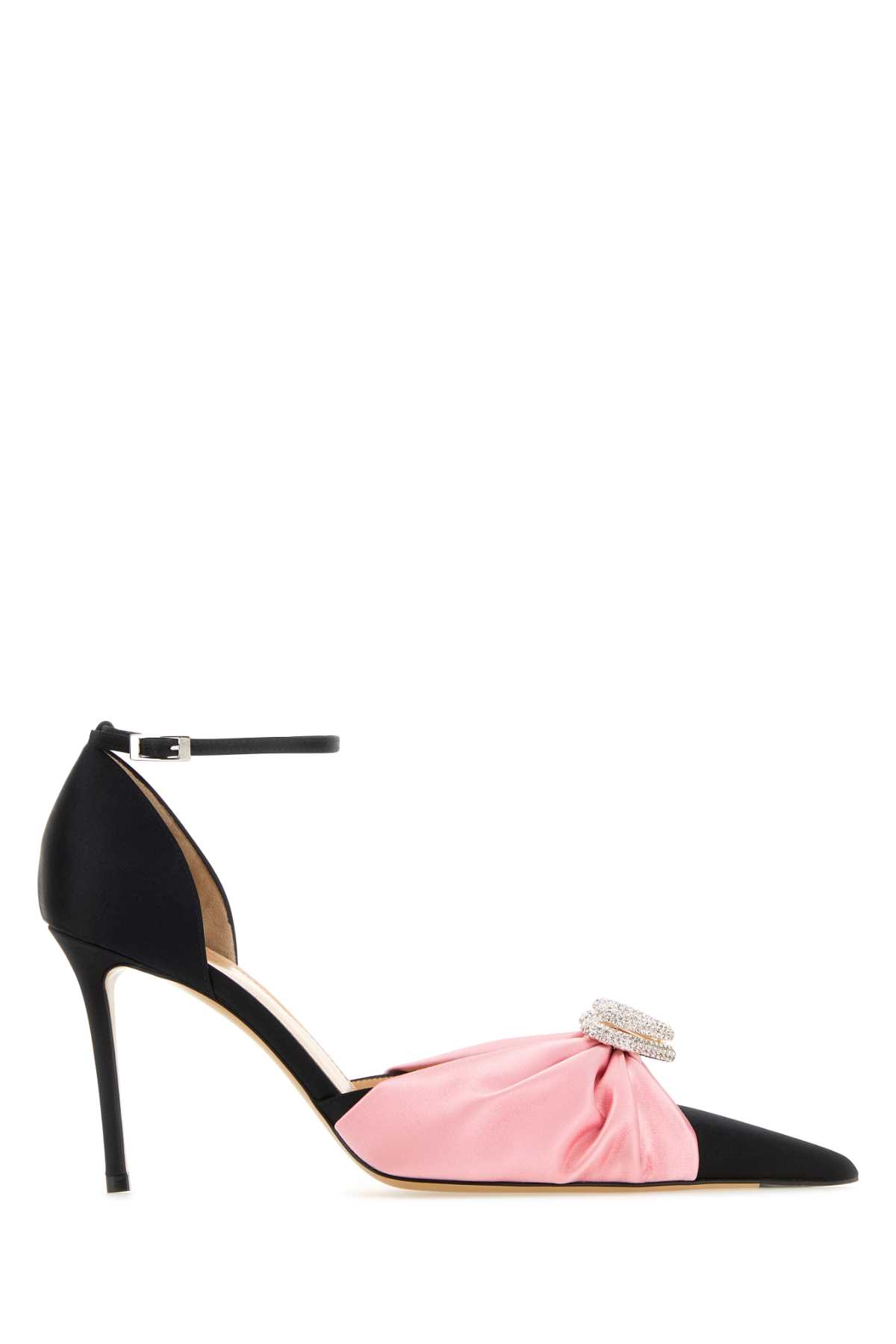 Mach & Mach Black Satin Pumps