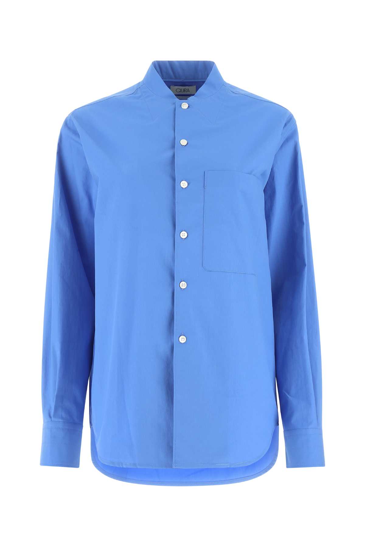 Quira Cerulean Blue Poplin Shirt