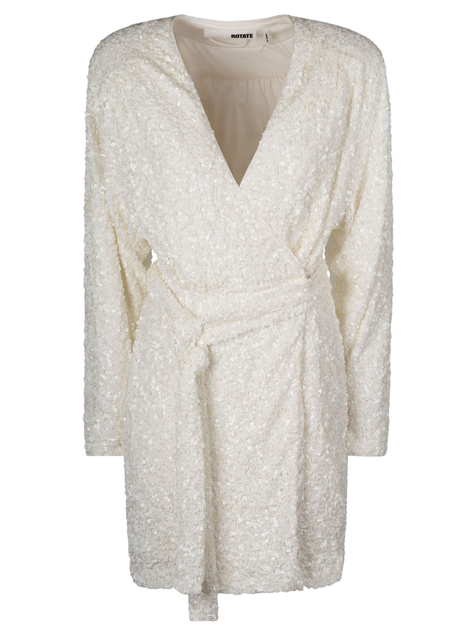 Rotate by Birger Christensen Ivory Sequins Mini Dress