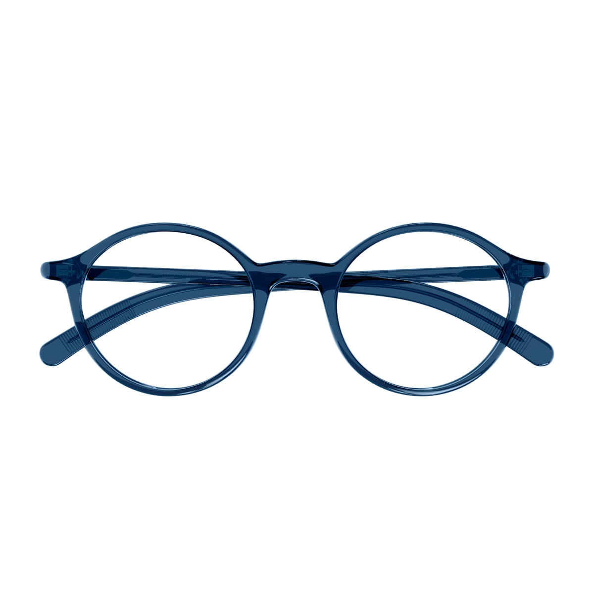 Montblanc Mb0350o Linea Snowcap 004 Blue Transparent Glasses