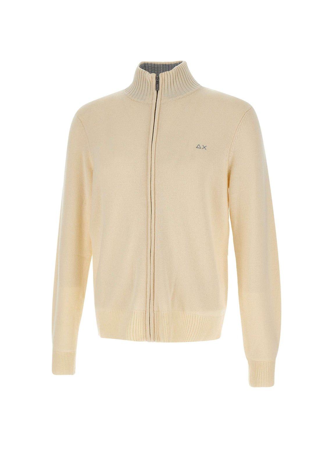 Sun 68 High-neck Zip-up Cardigan
