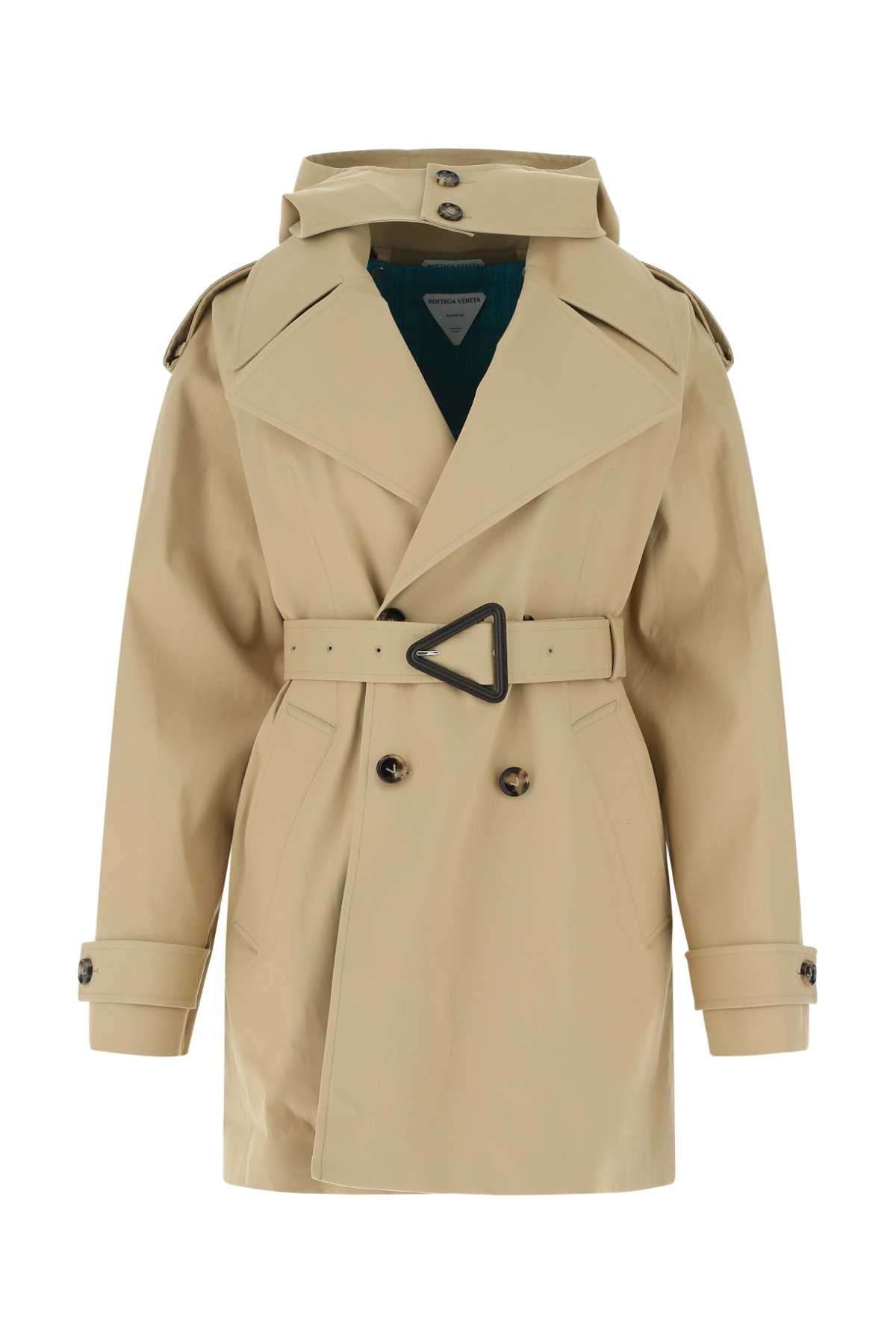 Bottega Veneta Cappuccino Stretch Cotton Trench Coat