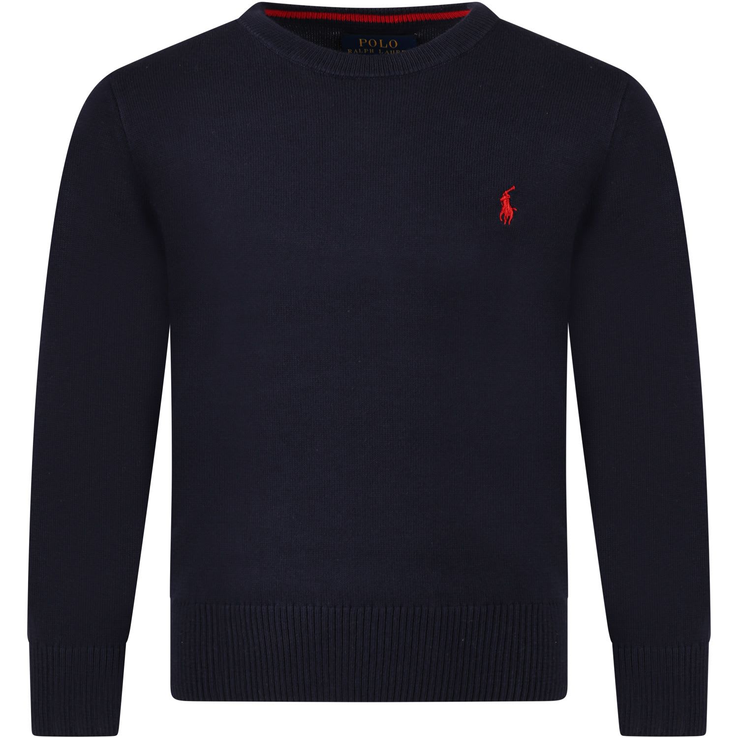 Ralph Lauren Blue Sweater For Kids With Pony Logo