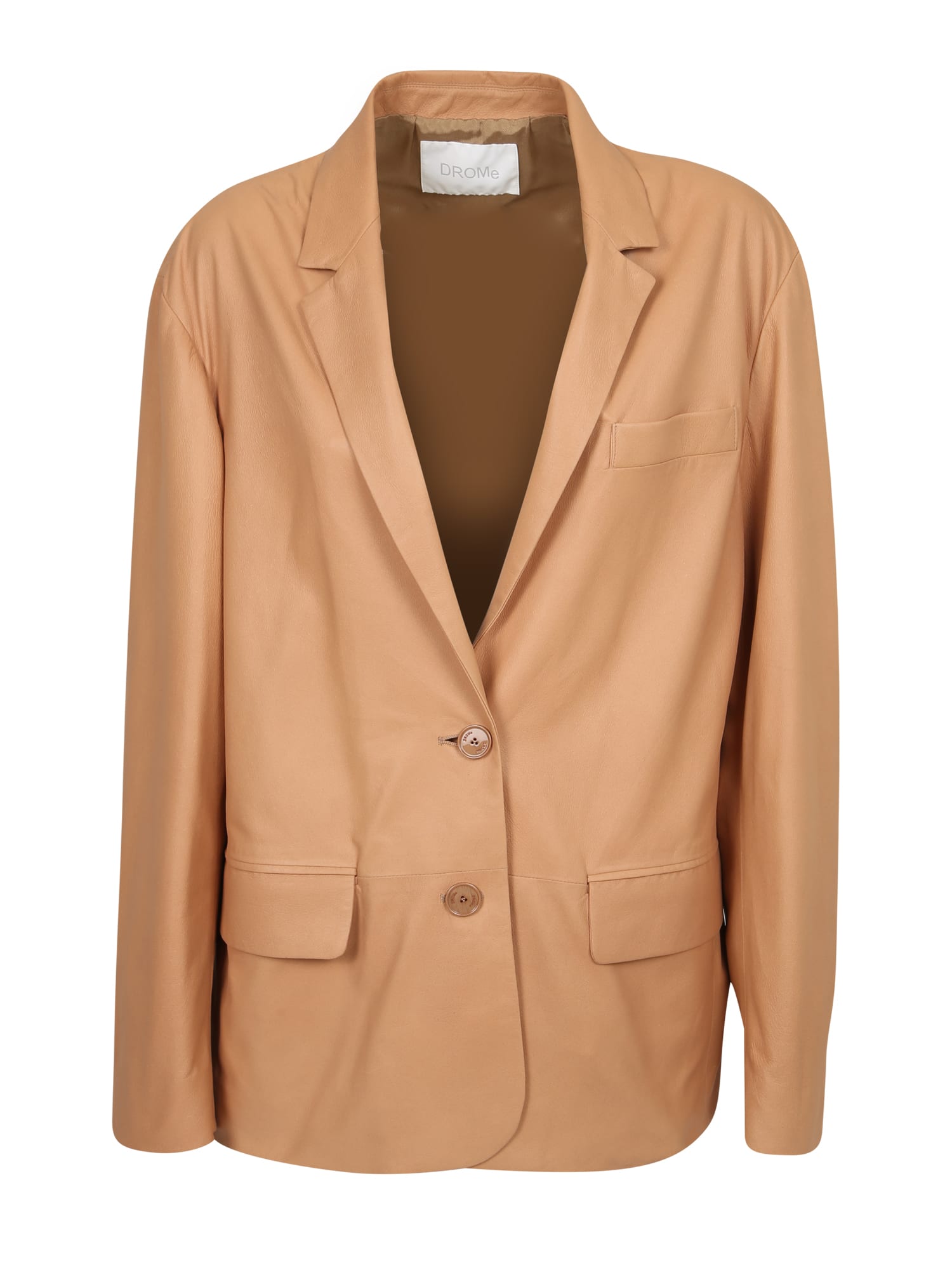 DROMe Collared Leather Jacket
