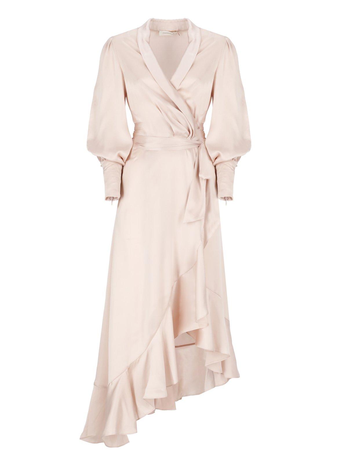 Zimmermann Asymmetric Wrap Midi Dress