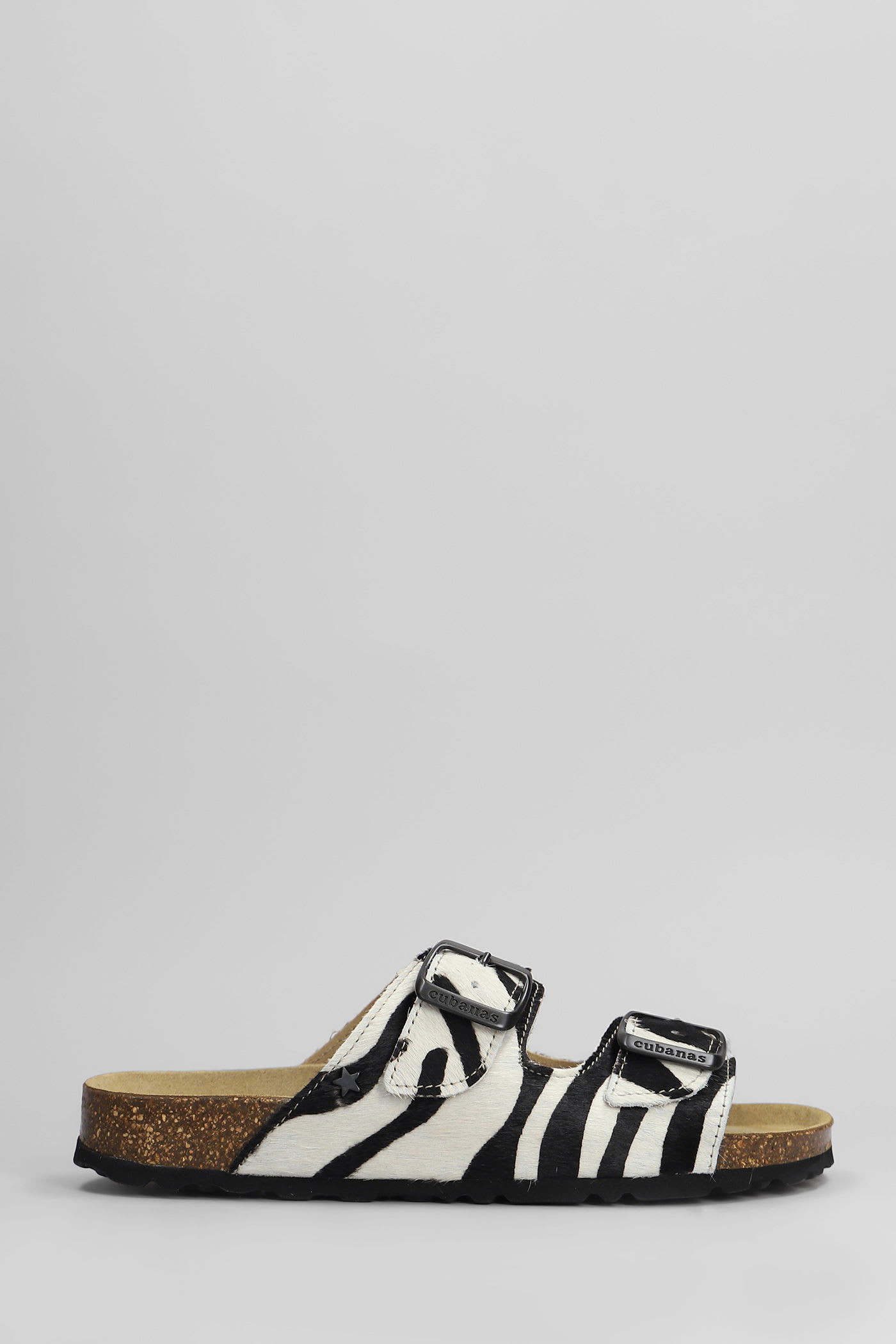 Cubanas Amalia Flats In White Pony Skin