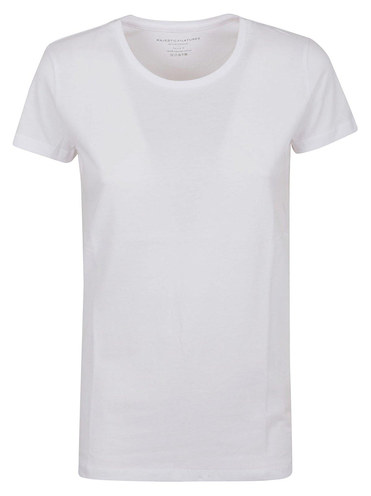 Majestic Filatures Round-neck Slim Fit T-shirt