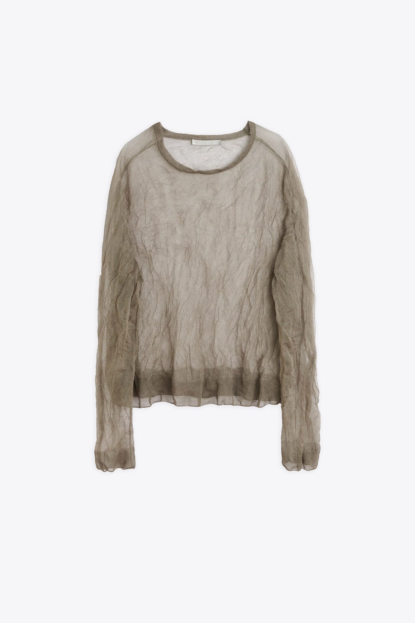 Our Legacy True Roundneck Dove Brown Silk Blend Sheer Pullover - True Roundneck