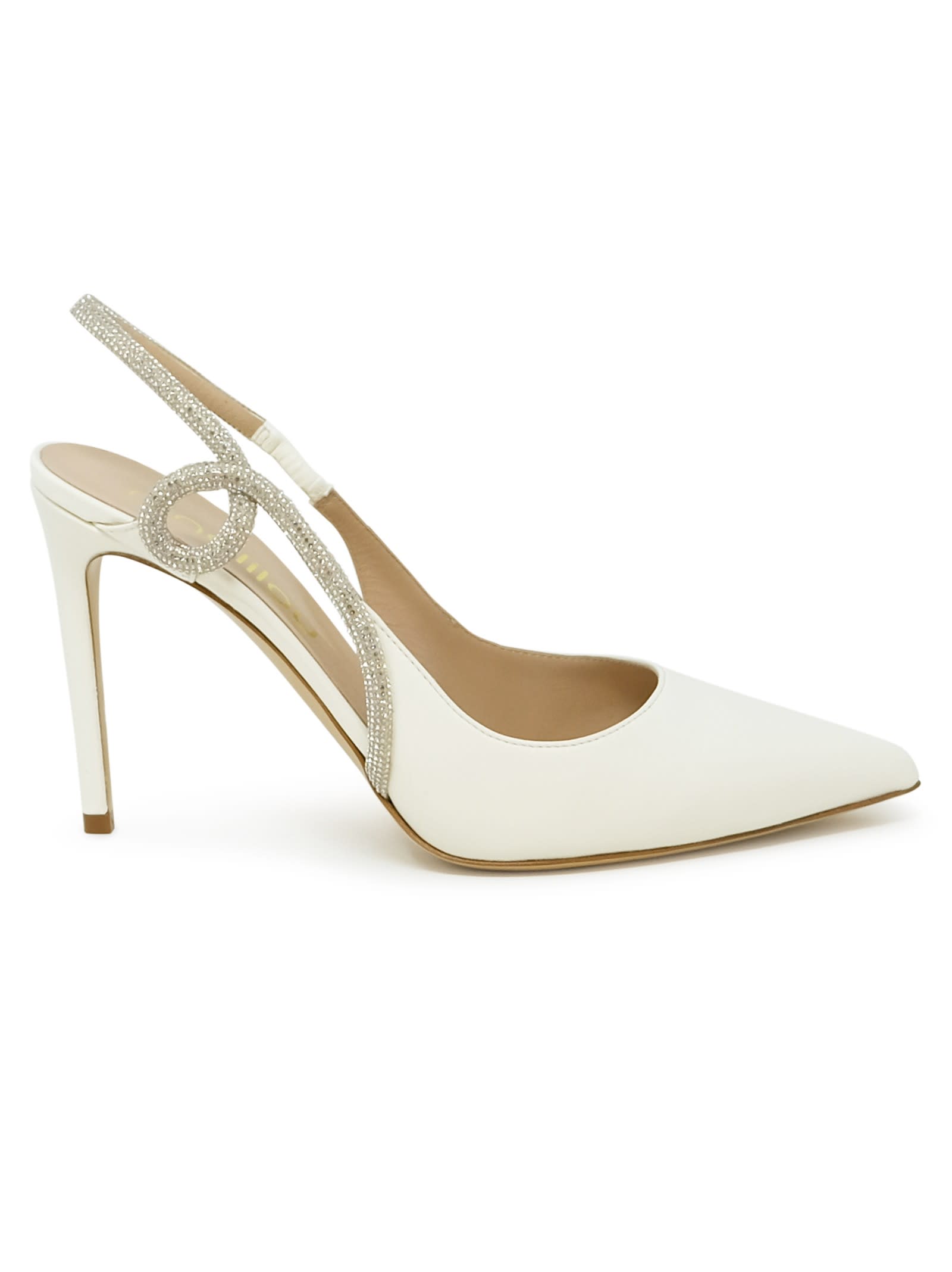Ninalilou 341203l9/2 Cream Leather Pumps
