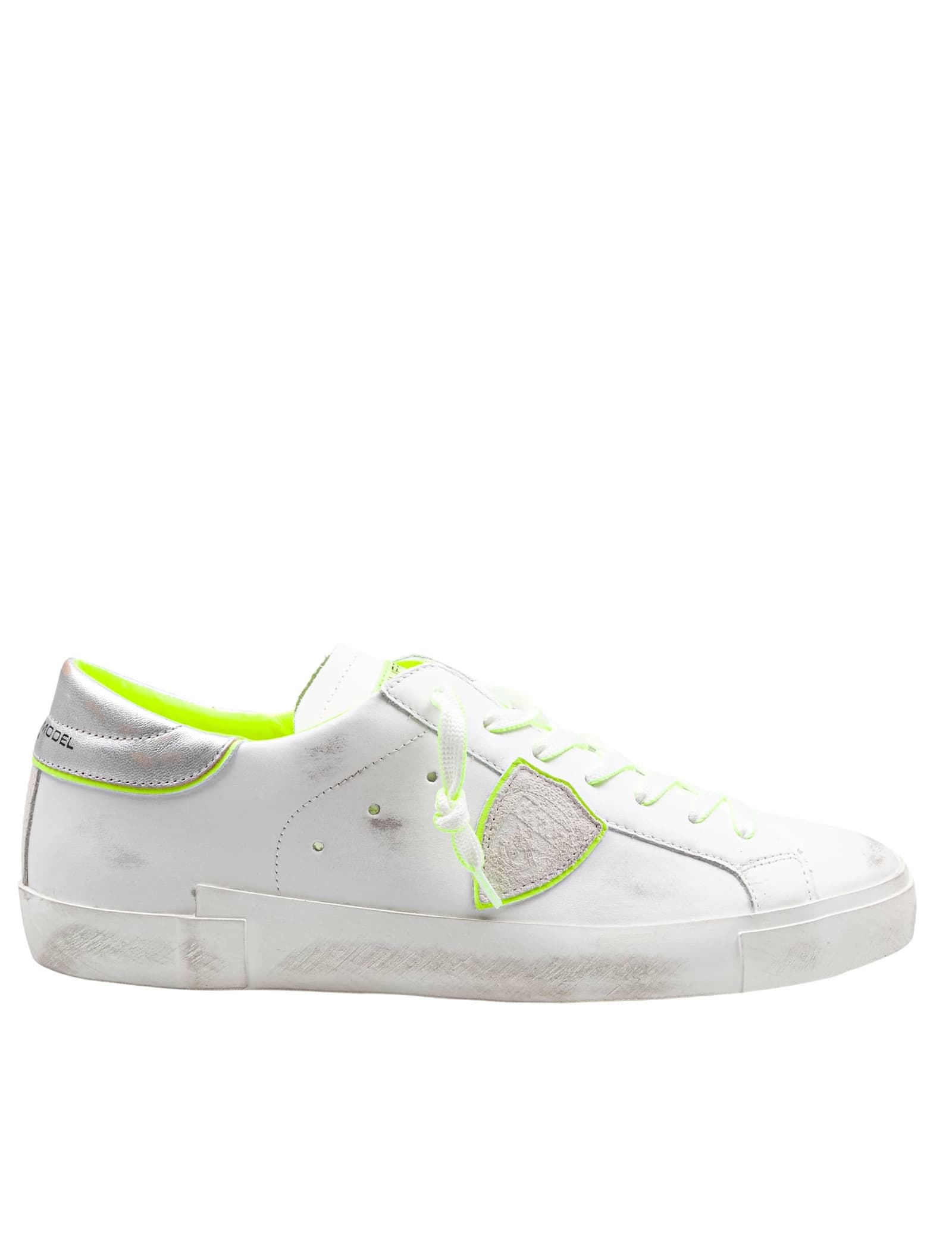 Philippe Model Prsx Leather Sneakers Color White/yellow