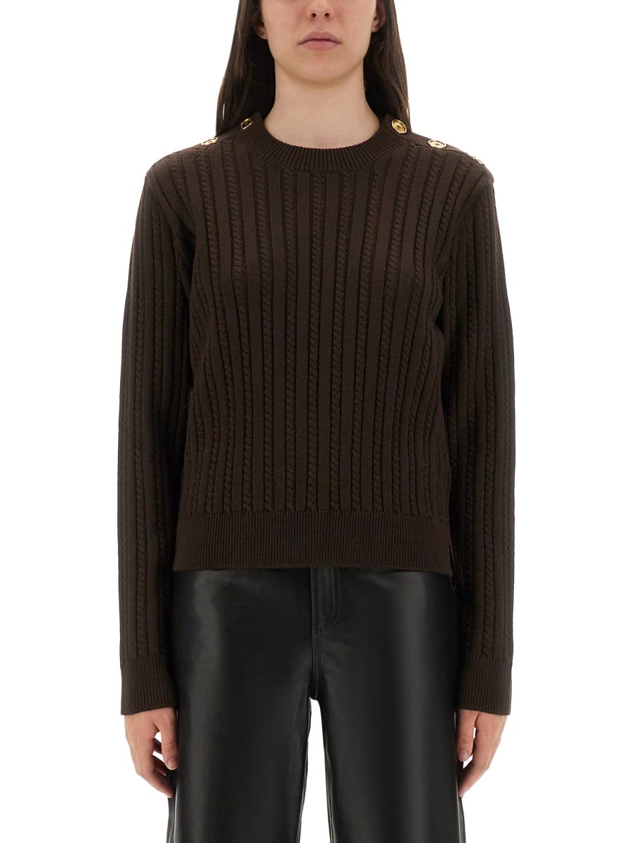 Golden Goose Wool Sweater With Button Detail