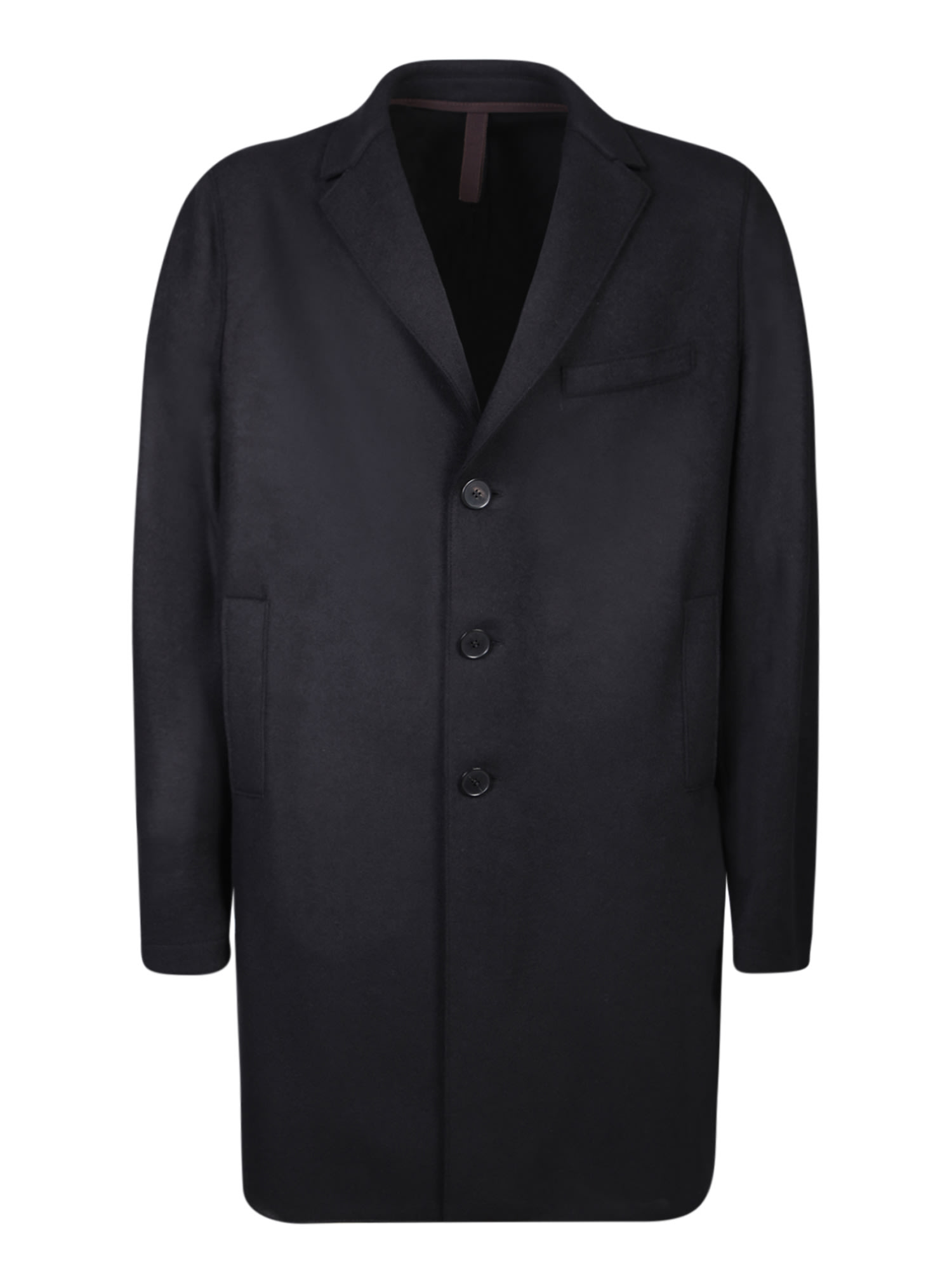 Harris Wharf London Boxy Cashmere Black Coat