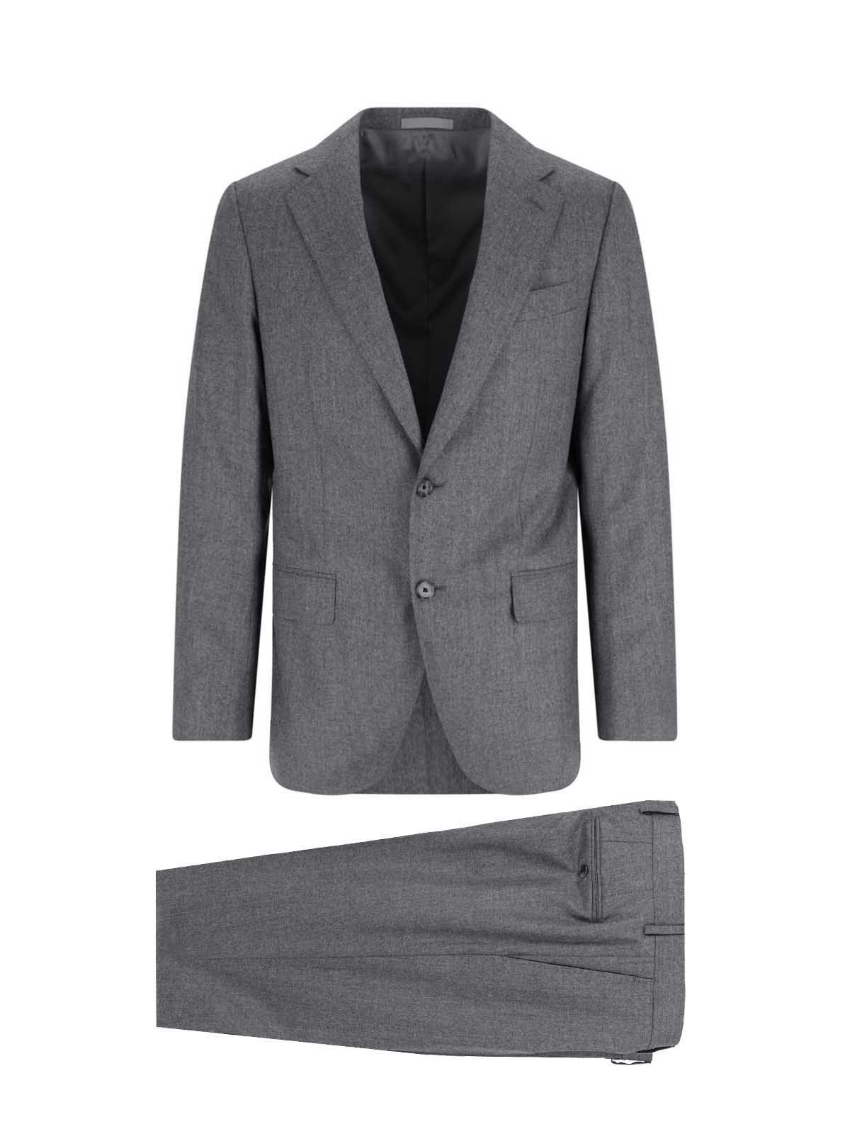 Caruso Single-Breasted Wool Suit