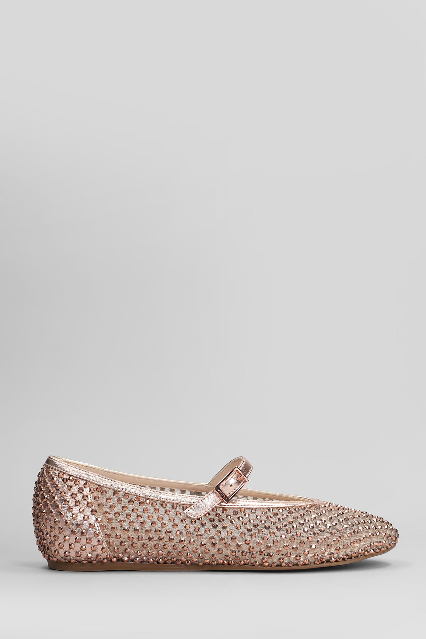 Le Silla Gilda Ballet Flats In Copper Leather