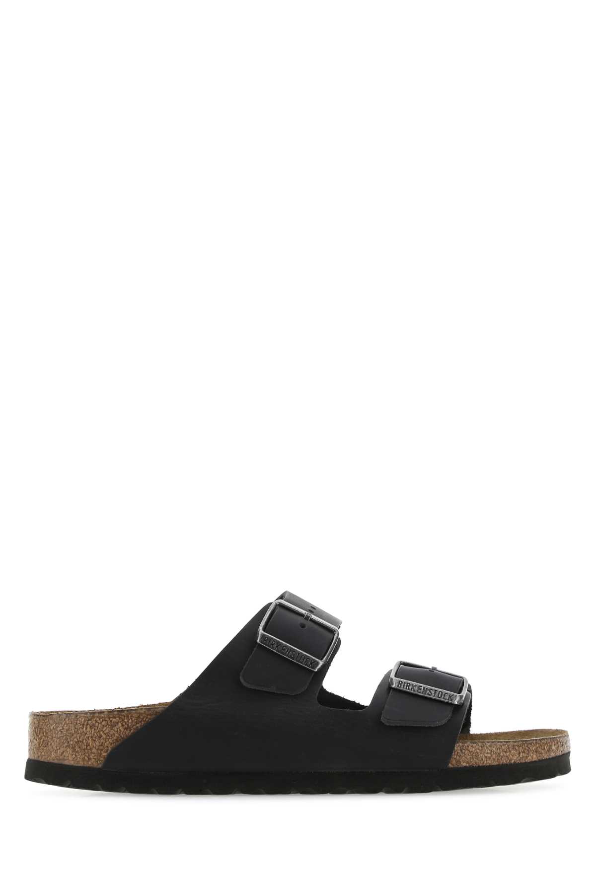 Birkenstock Black Leather Arizona Slippers