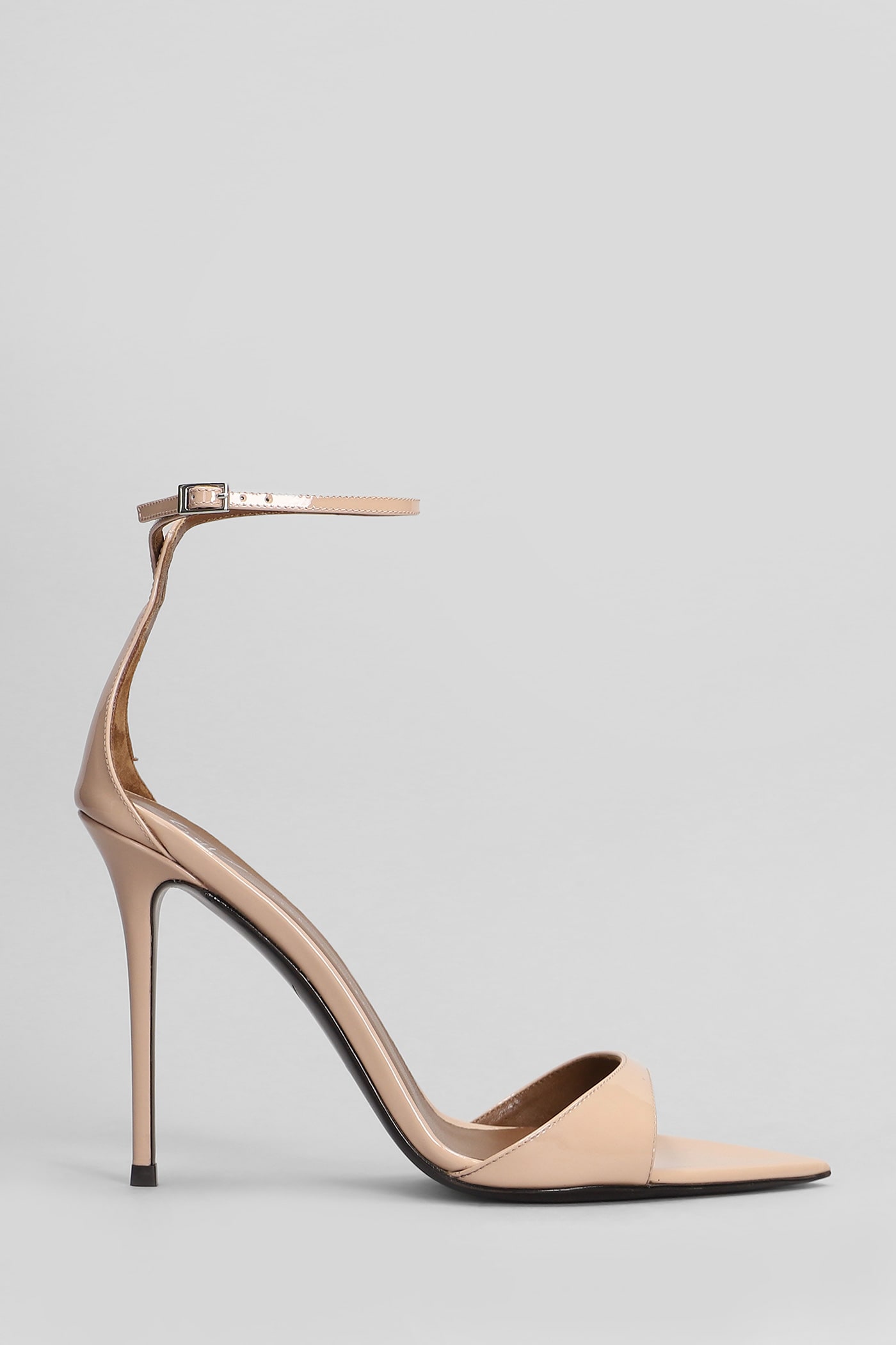 Giuseppe Zanotti Intriigo Strap 105 Sandals In Powder Patent Leather