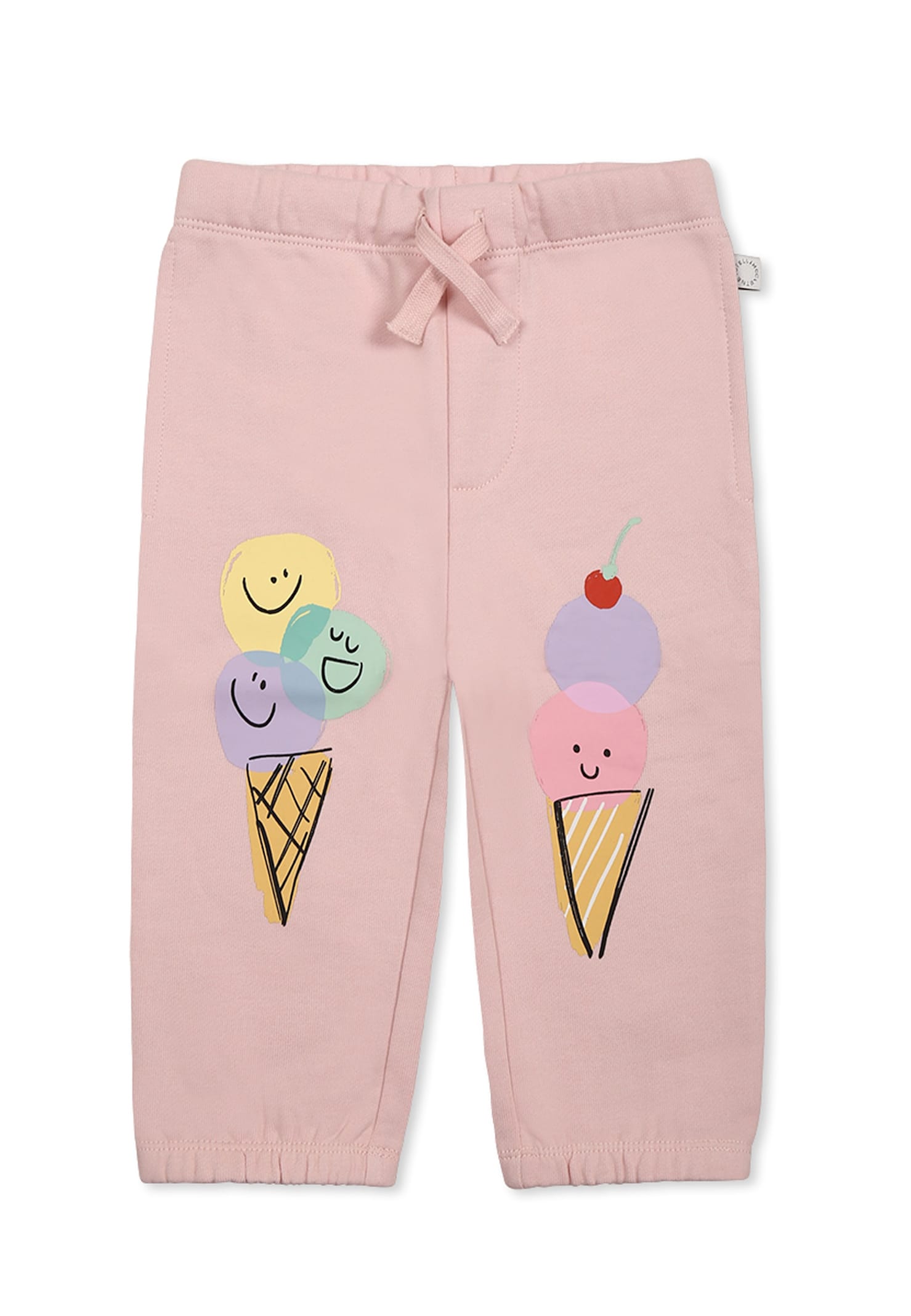 Stella McCartney Kids Pink Trousers For Baby Girl With Ice Cream