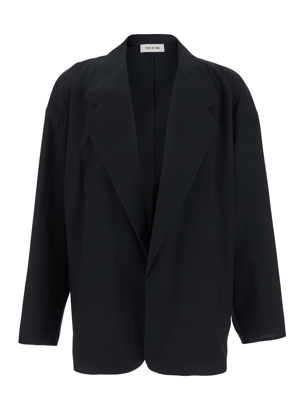 Fear of God california Black Jacket With Front Neckline And Wide Classic Lapels In Cotton And Wool Blend Man
