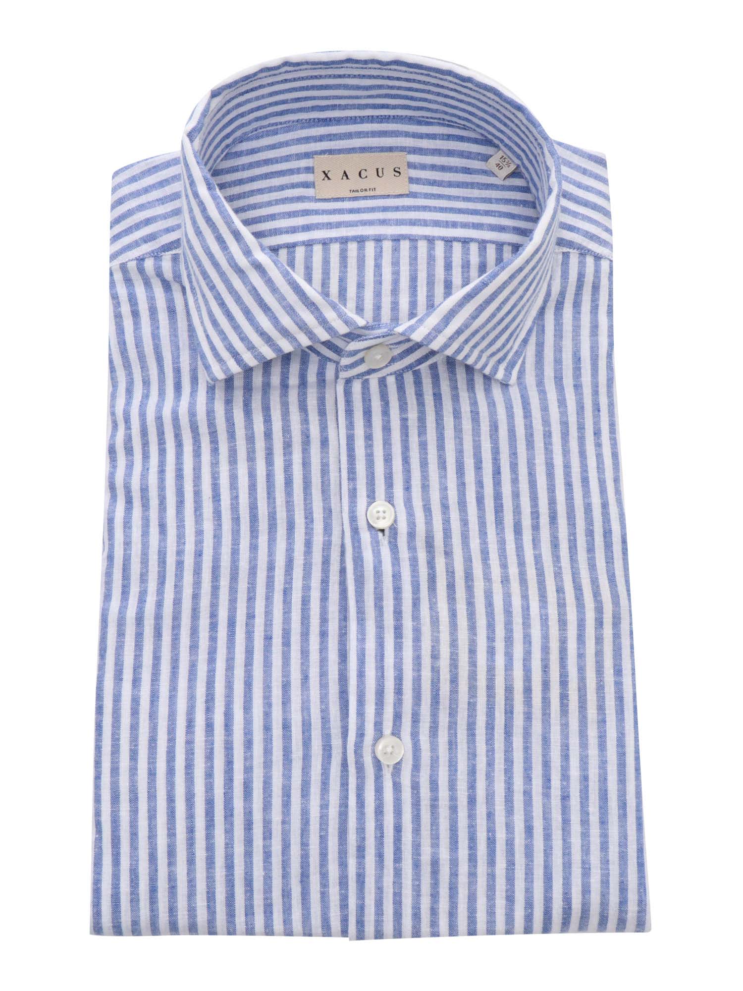Xacus Light Blue Striped Shirt
