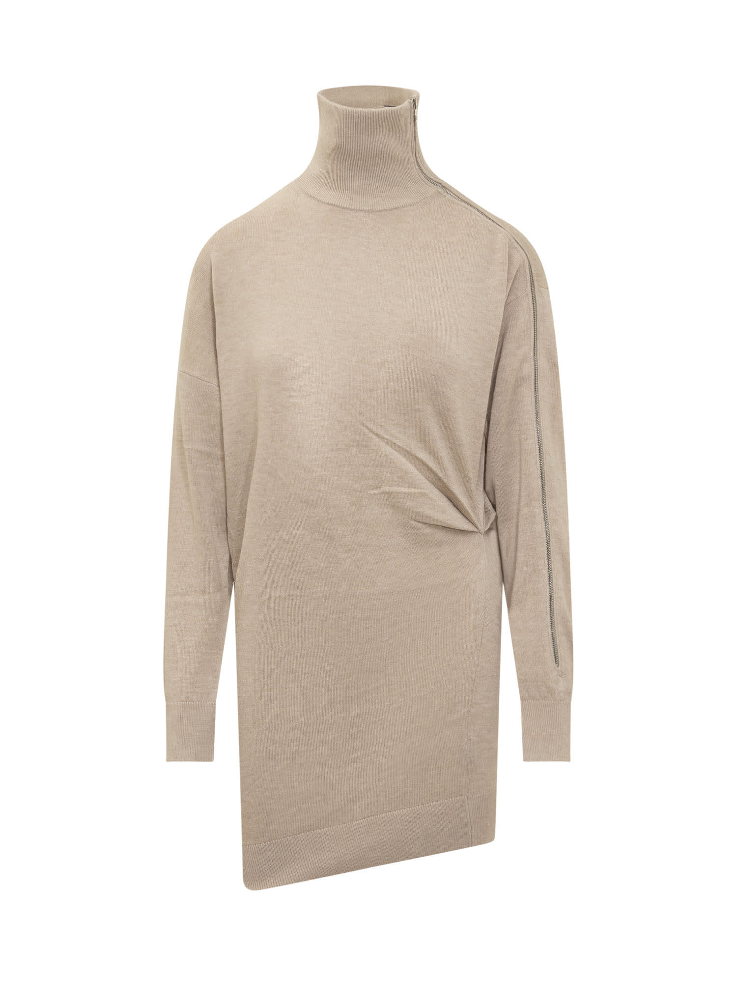 Isabel Marant Gaelys Dress In Beige Viscose