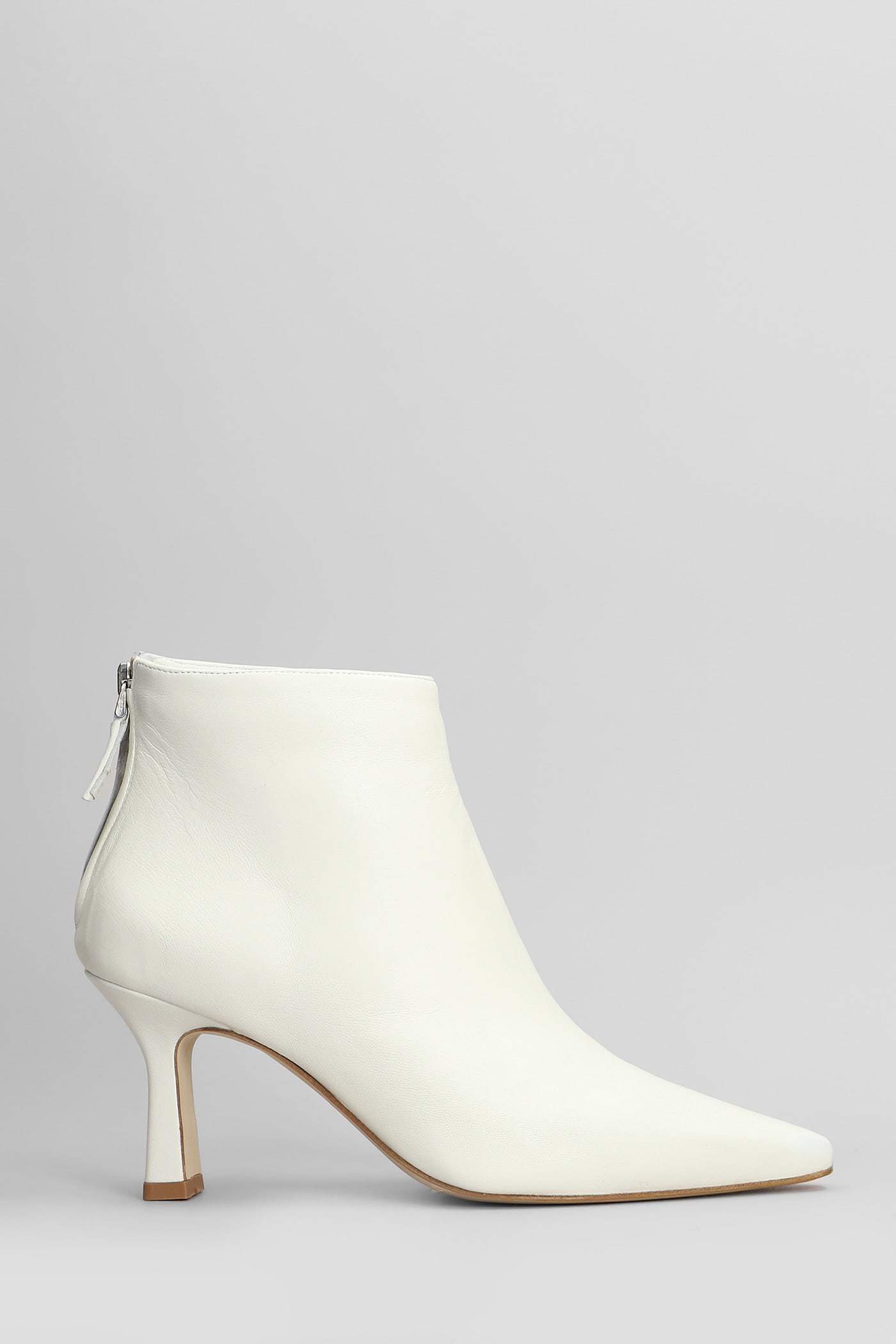 The Seller High Heels Ankle Boots In White Leather
