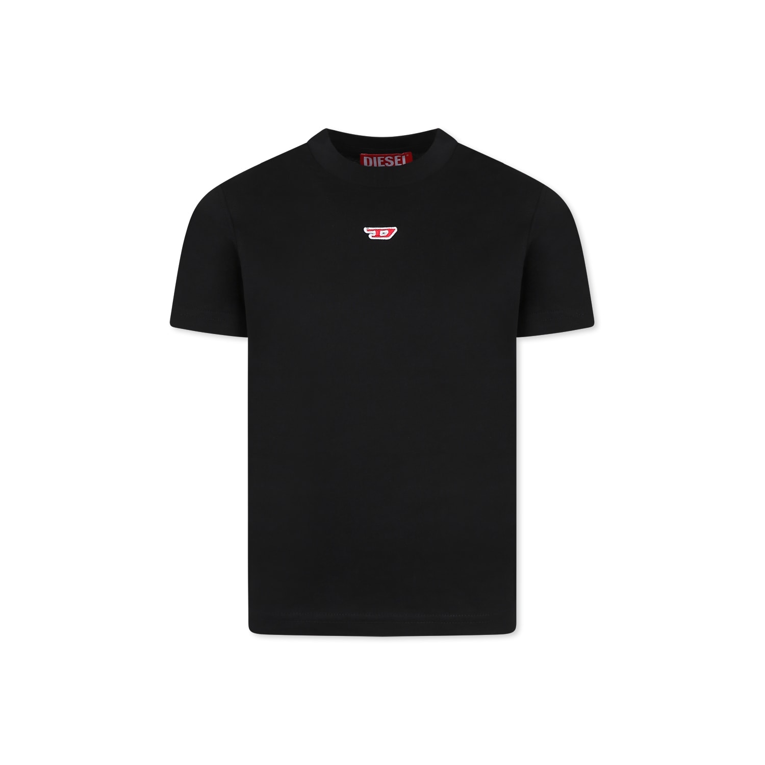 Diesel Black T-shirt For Boy With Logo
